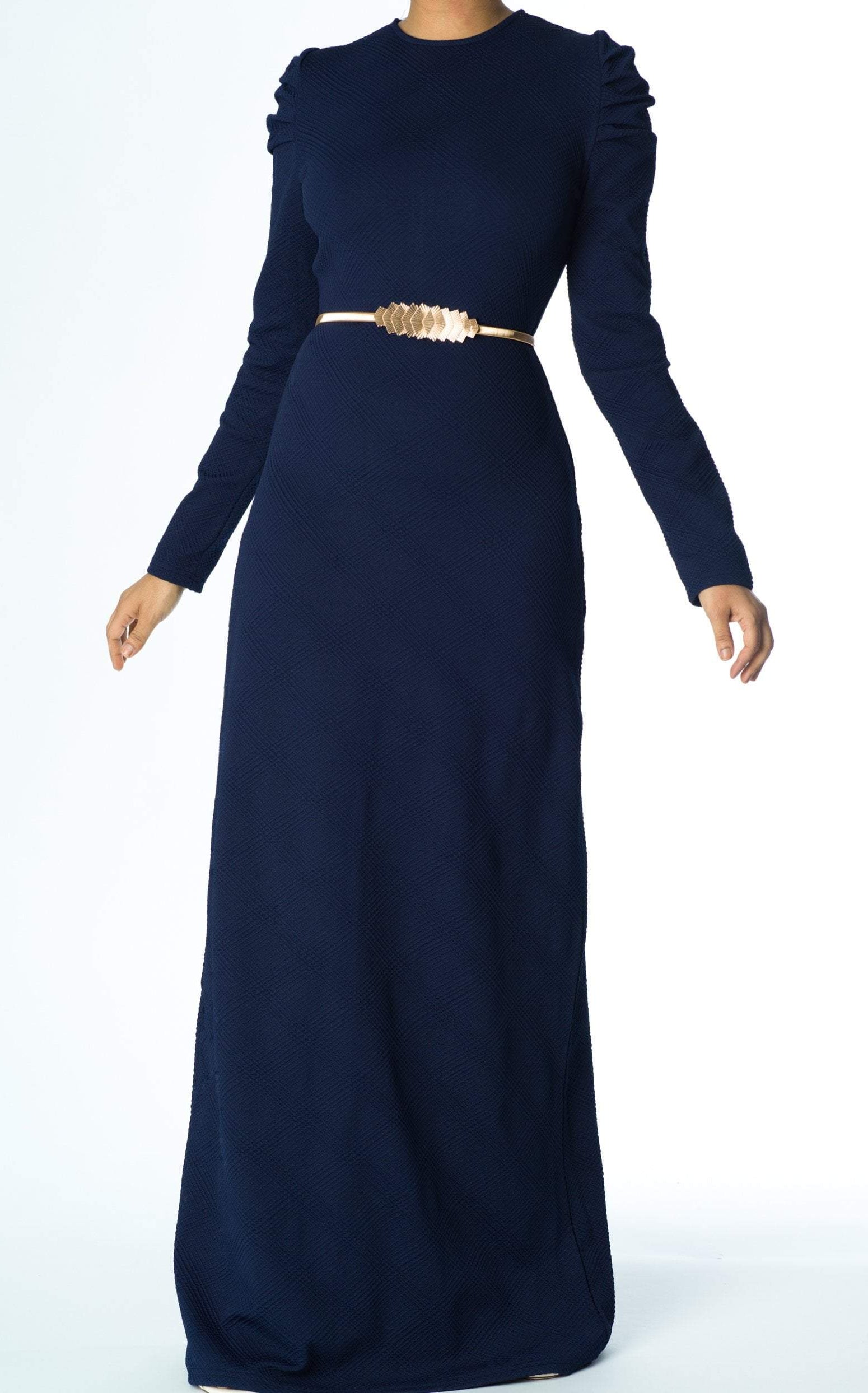 Shoulder Puff Sleeve ponti-di-roma dress Kabayare