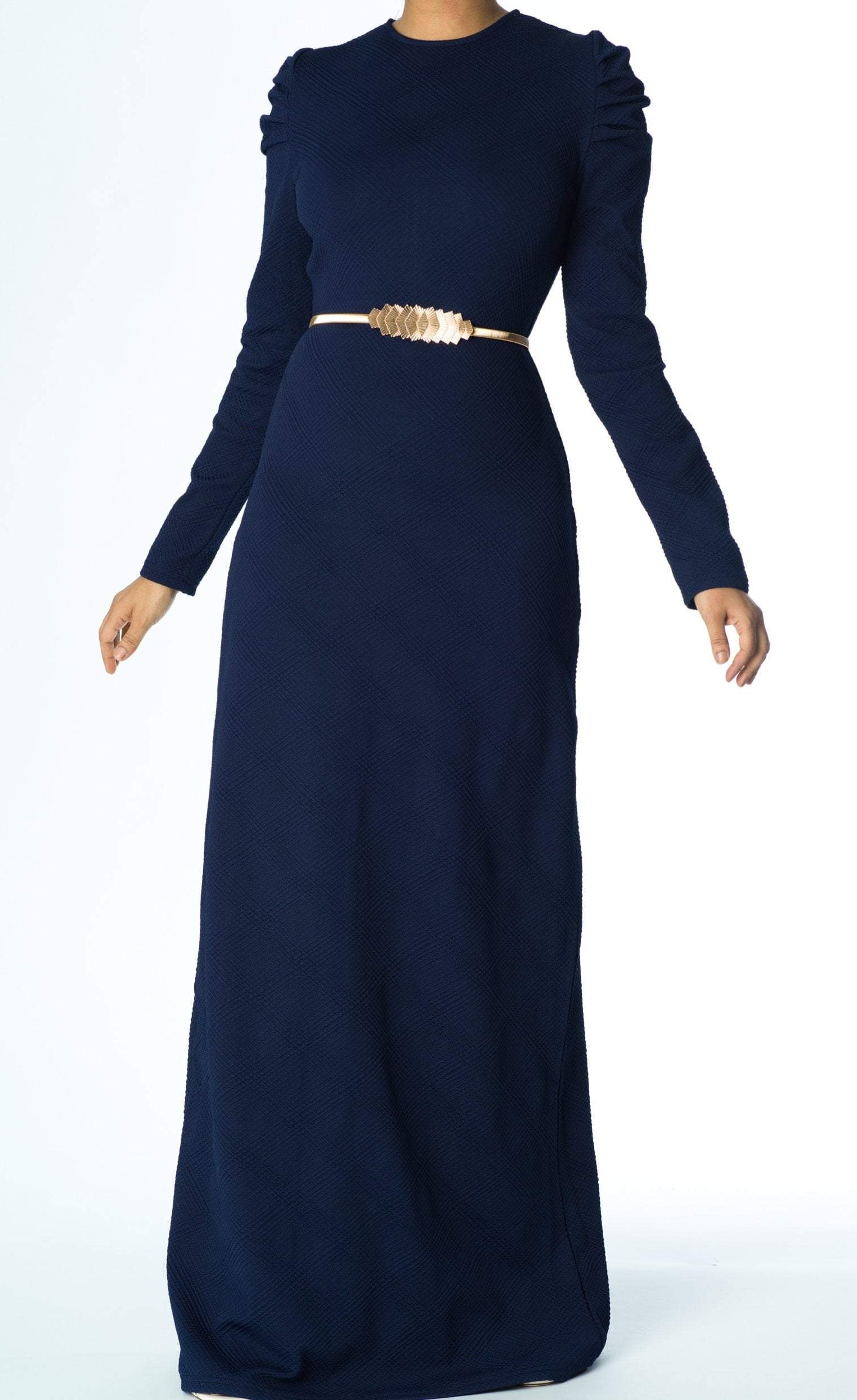 Shoulder Puff Sleeve ponti-di-roma dress Kabayare