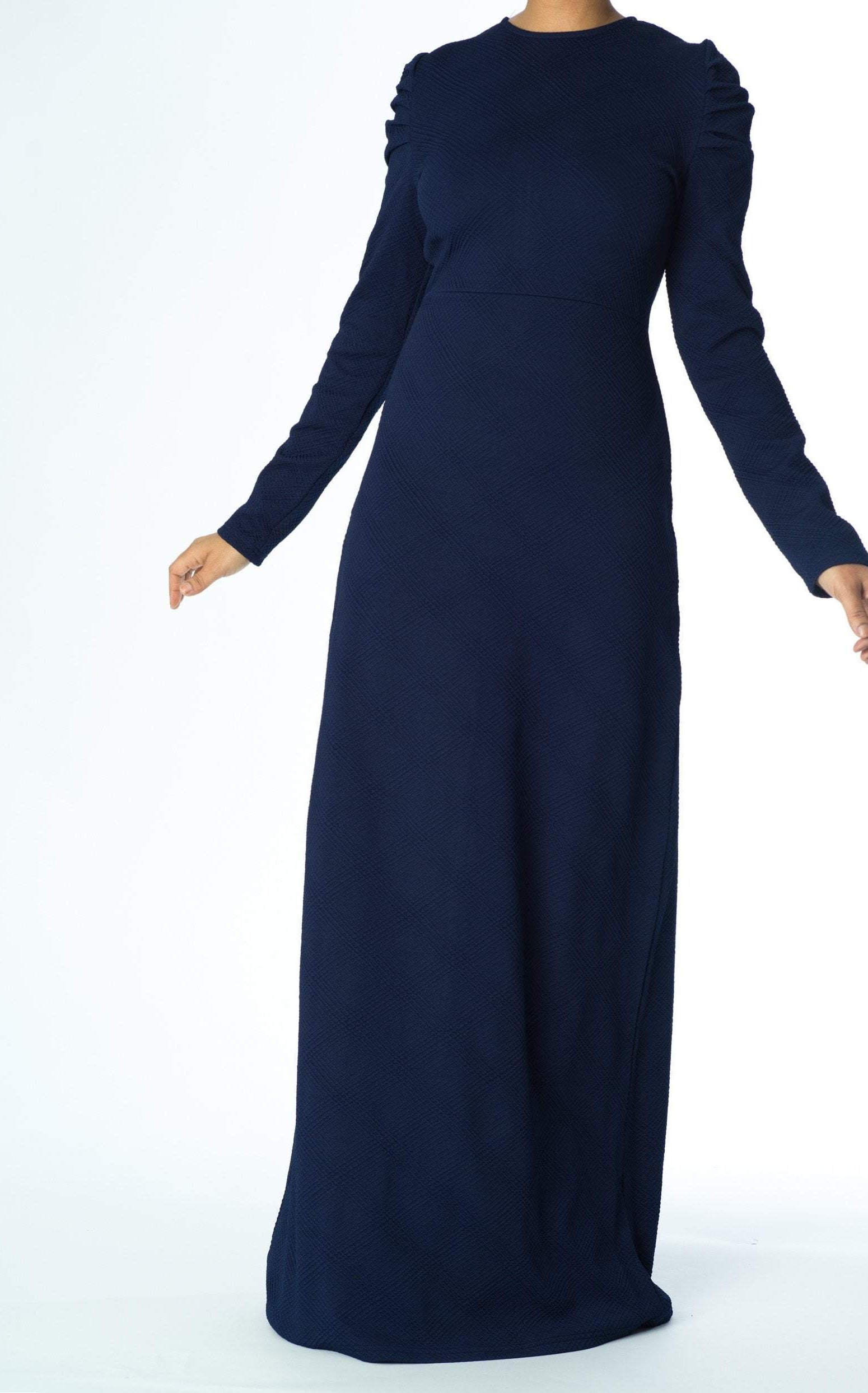Shoulder Puff Sleeve ponti-di-roma dress Kabayare