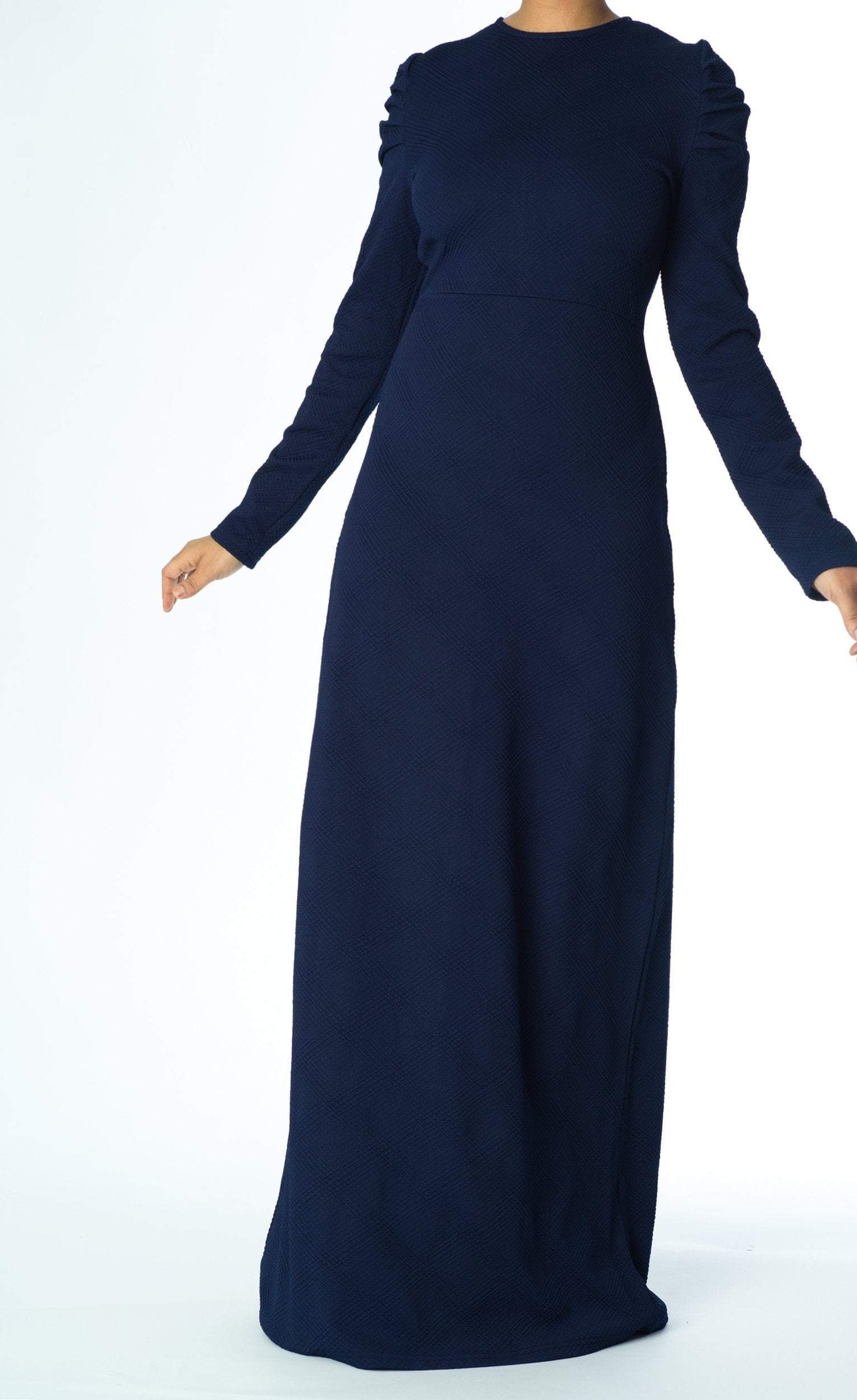 Shoulder Puff Sleeve ponti-di-roma dress Kabayare
