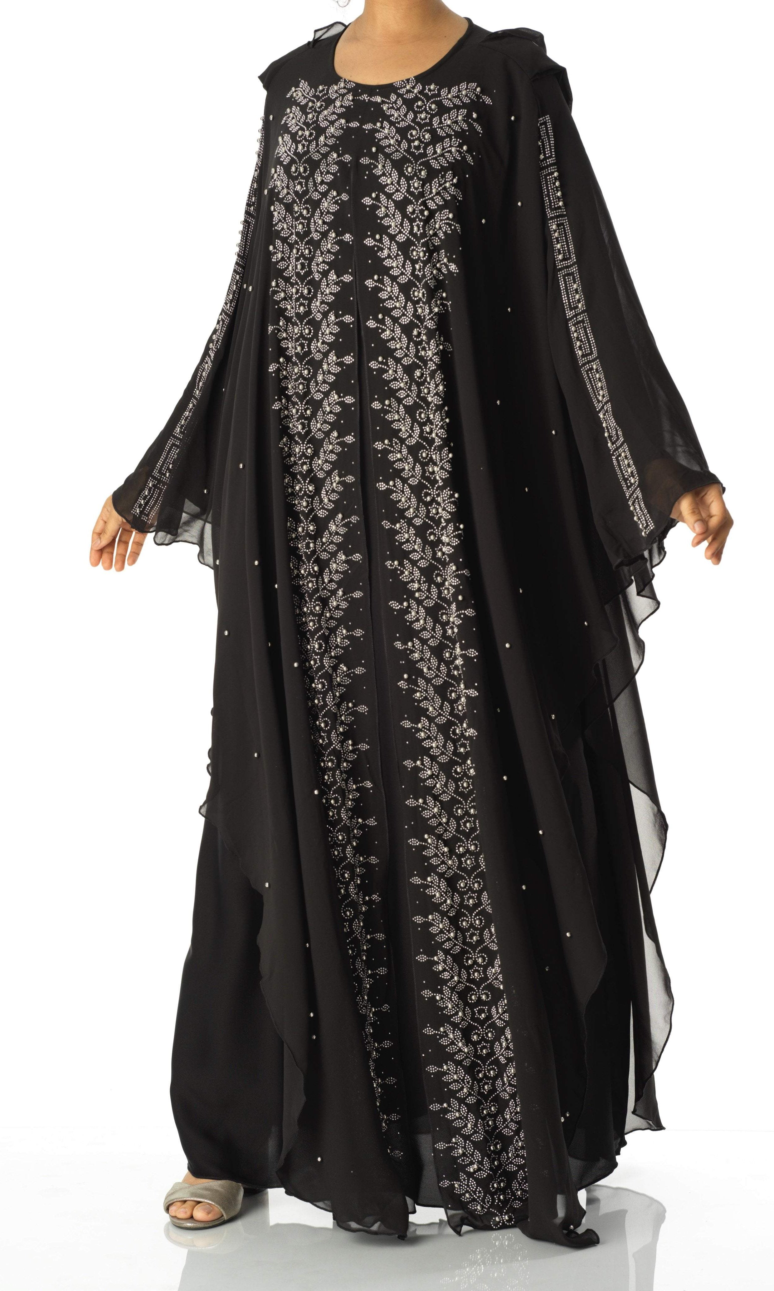 silver Crystal butterfly abaya Kabayare (6820056072370)