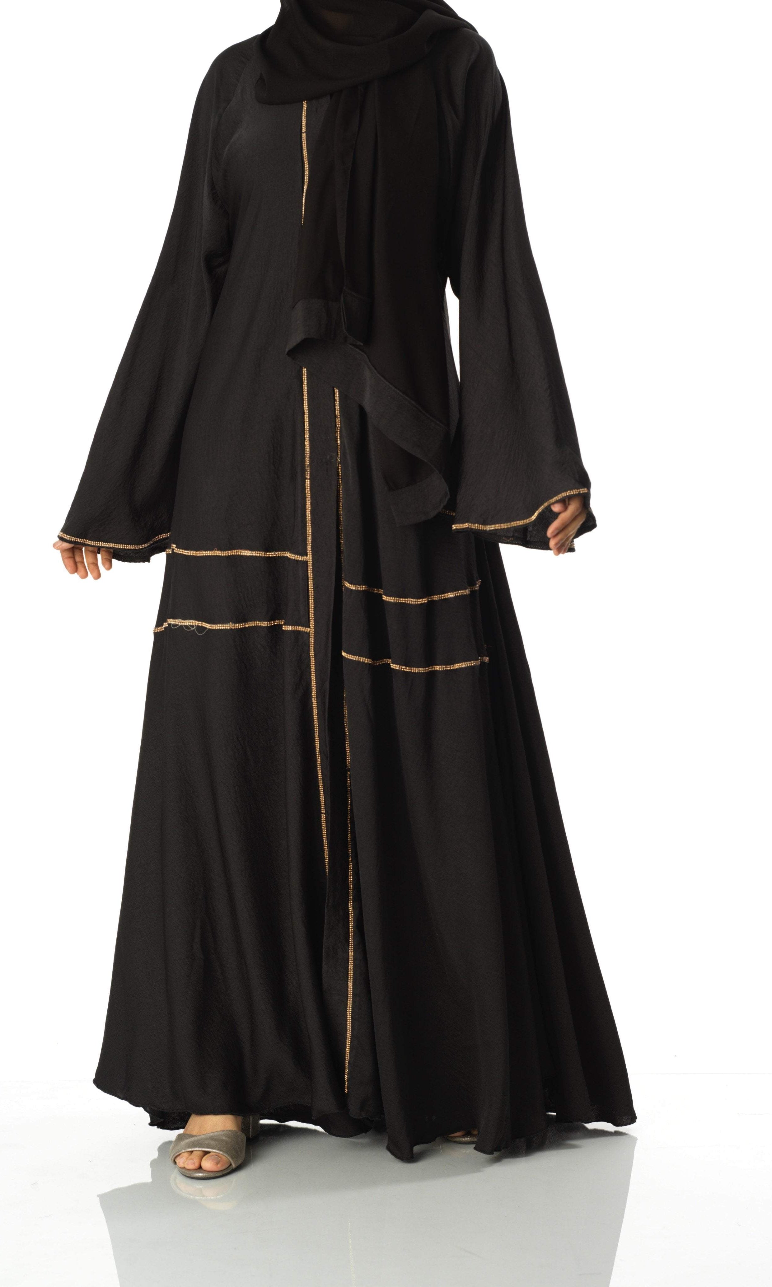 Simple yet elegant crepe abaya Kabayare (6819982606514)