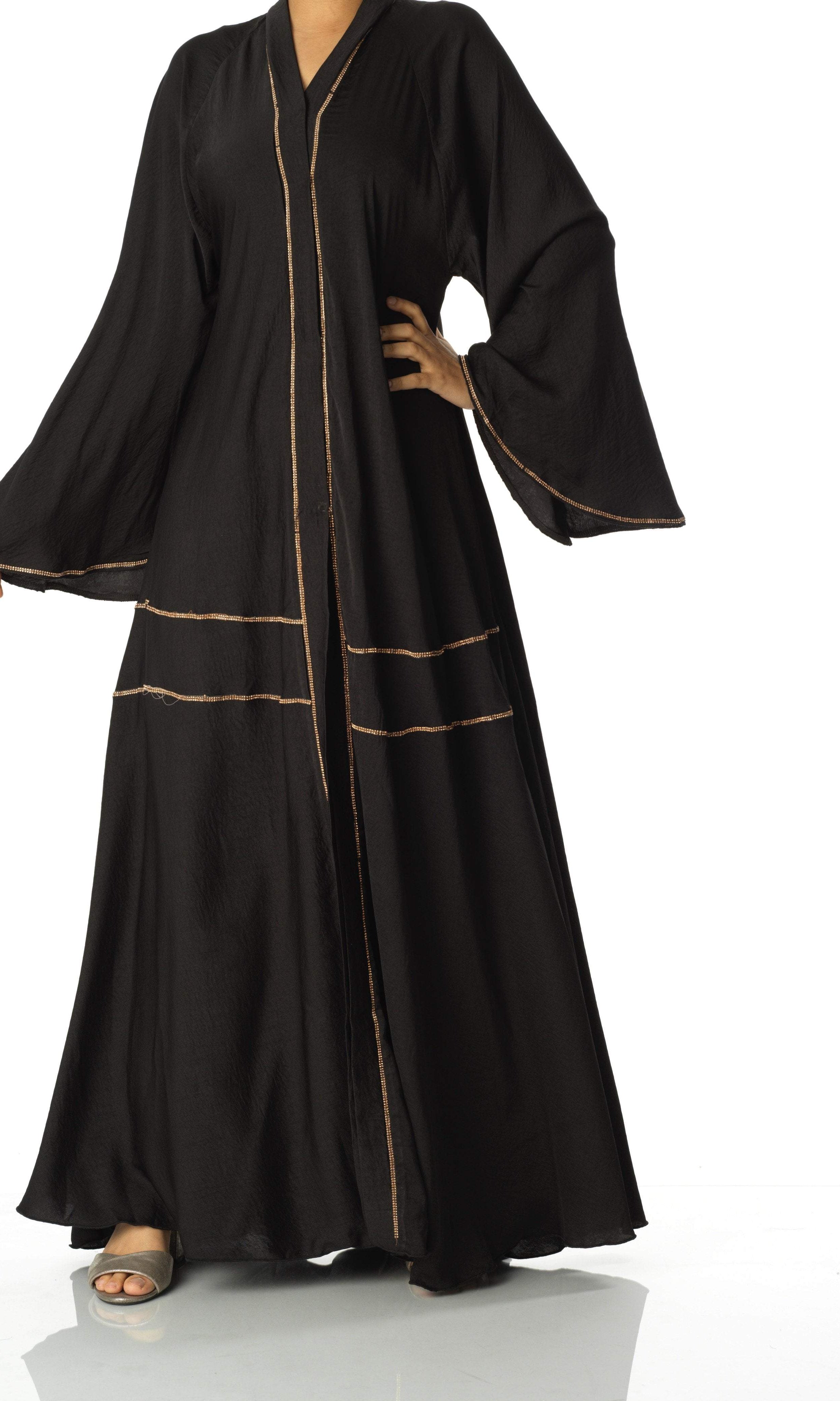 Simple yet elegant crepe abaya Kabayare (6819982606514)