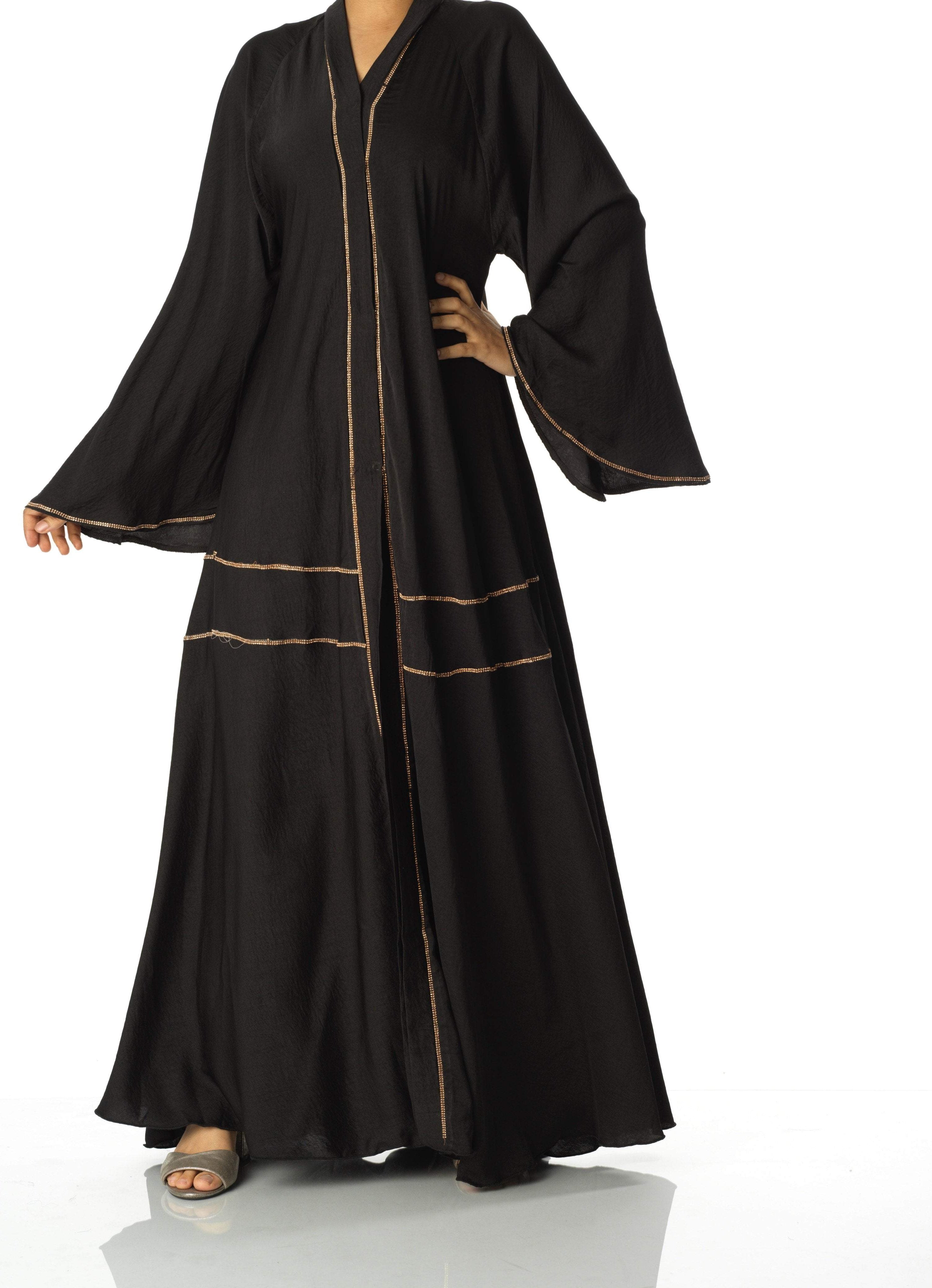 Simple yet elegant crepe abaya Kabayare (6819982606514)