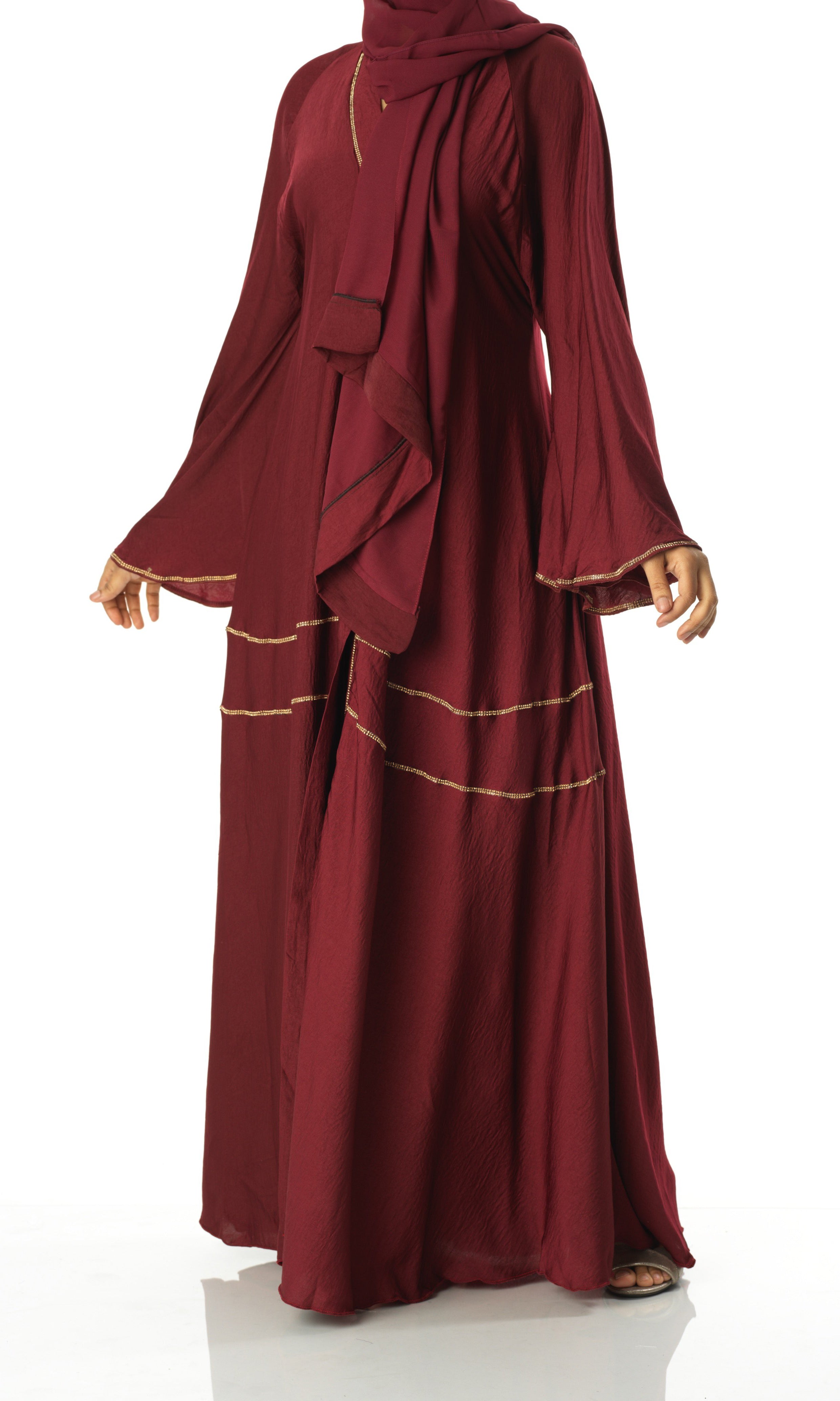Simple yet elegant crepe abaya Kabayare (6819982606514)