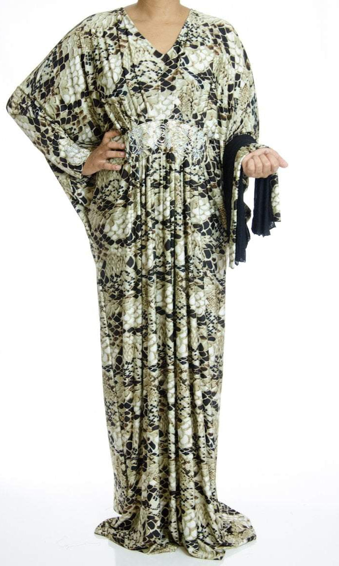 Snakey Jersey Abaya Kabayare