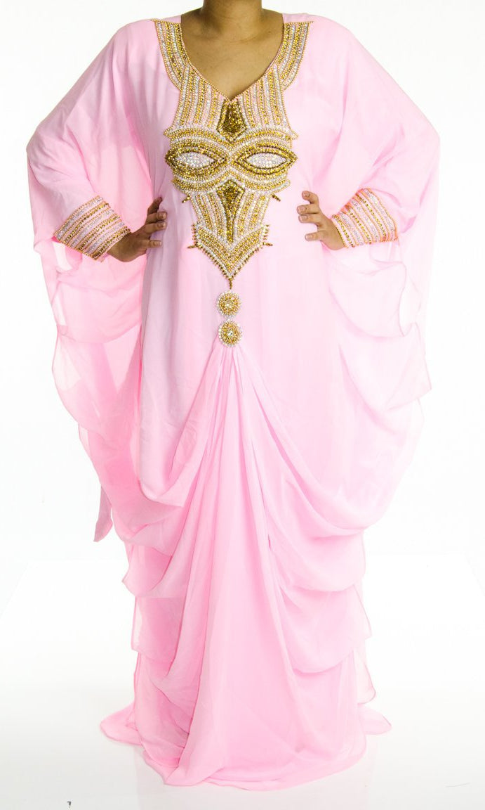 Soft Pink Swarovski Kaftan Kabayare