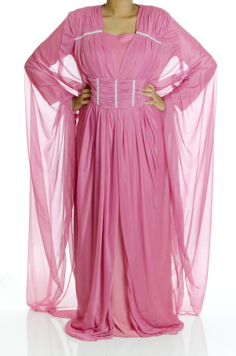 Soft Pink Valet Butterfly Kaftan Kabayare