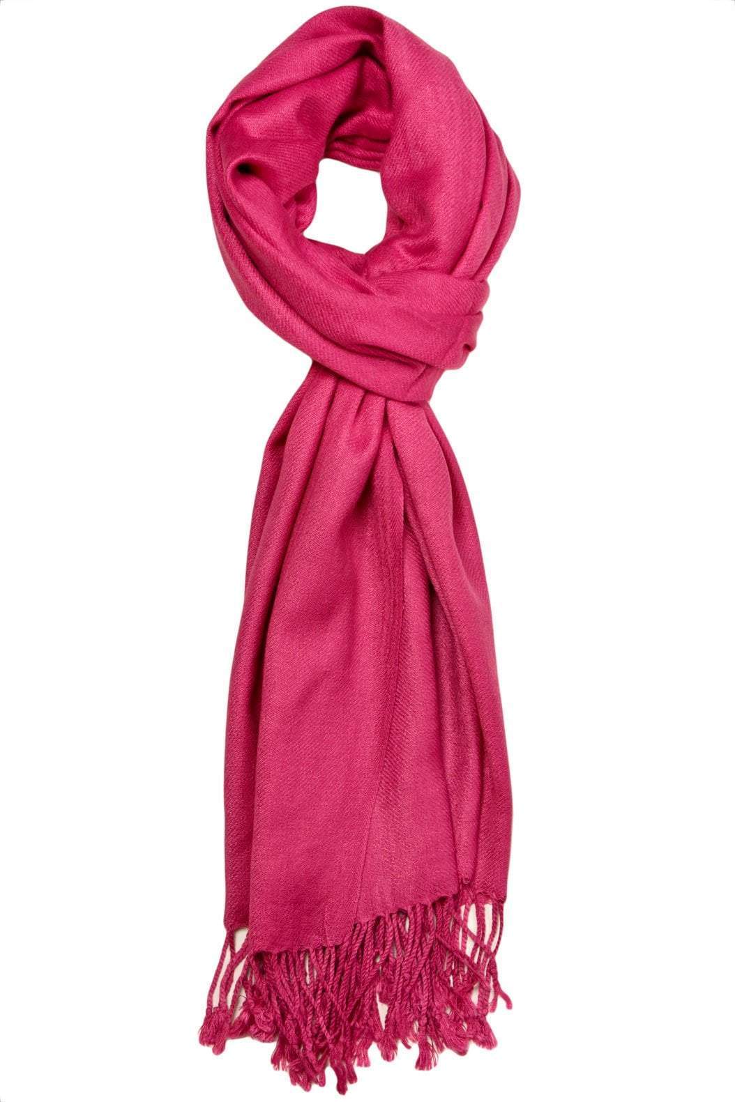 Solid Hot Pink Pashmina Scarf Kabayare