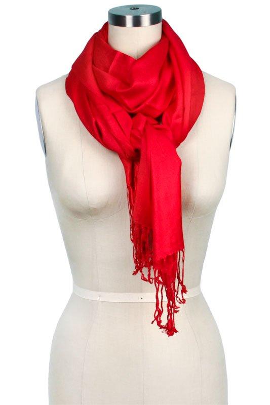 Solid Red Scarf Kabayare