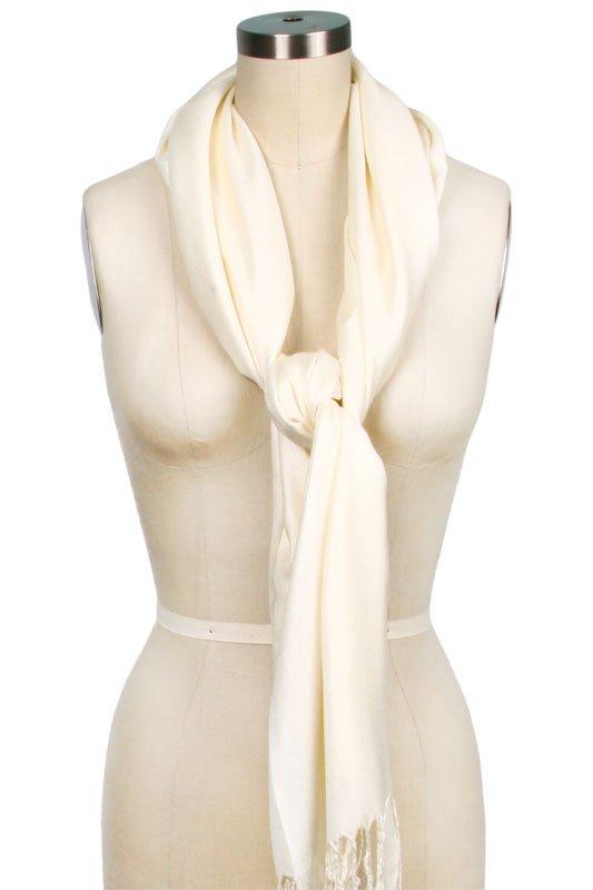 Solid White Scarf Kabayare