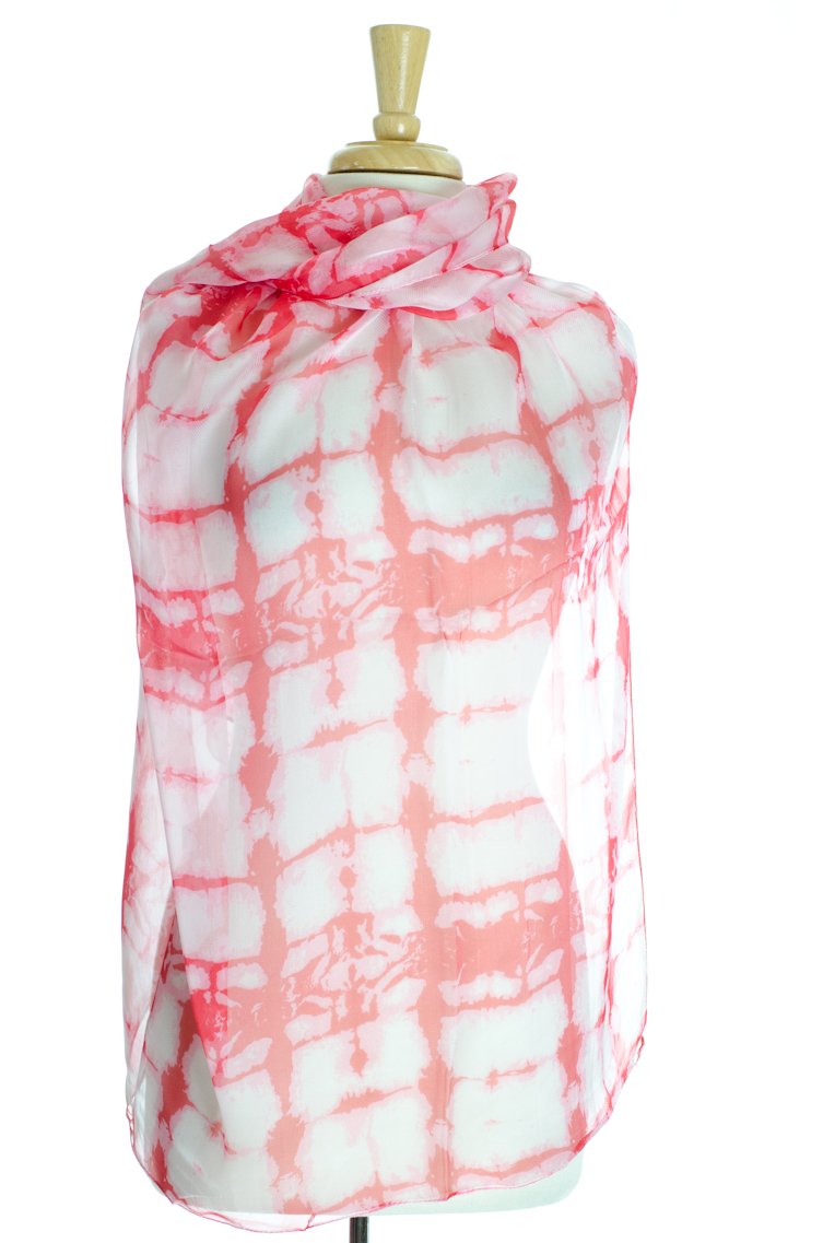 Splash Silk Chiffon Scarf Kabayare
