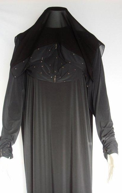 String Attached Stretchy Abaya Kabayare