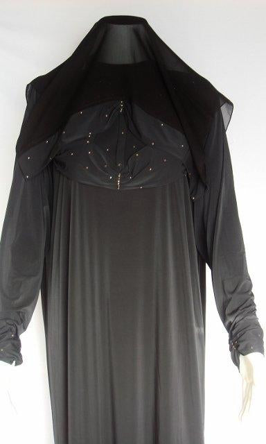String Attached Stretchy Abaya Kabayare