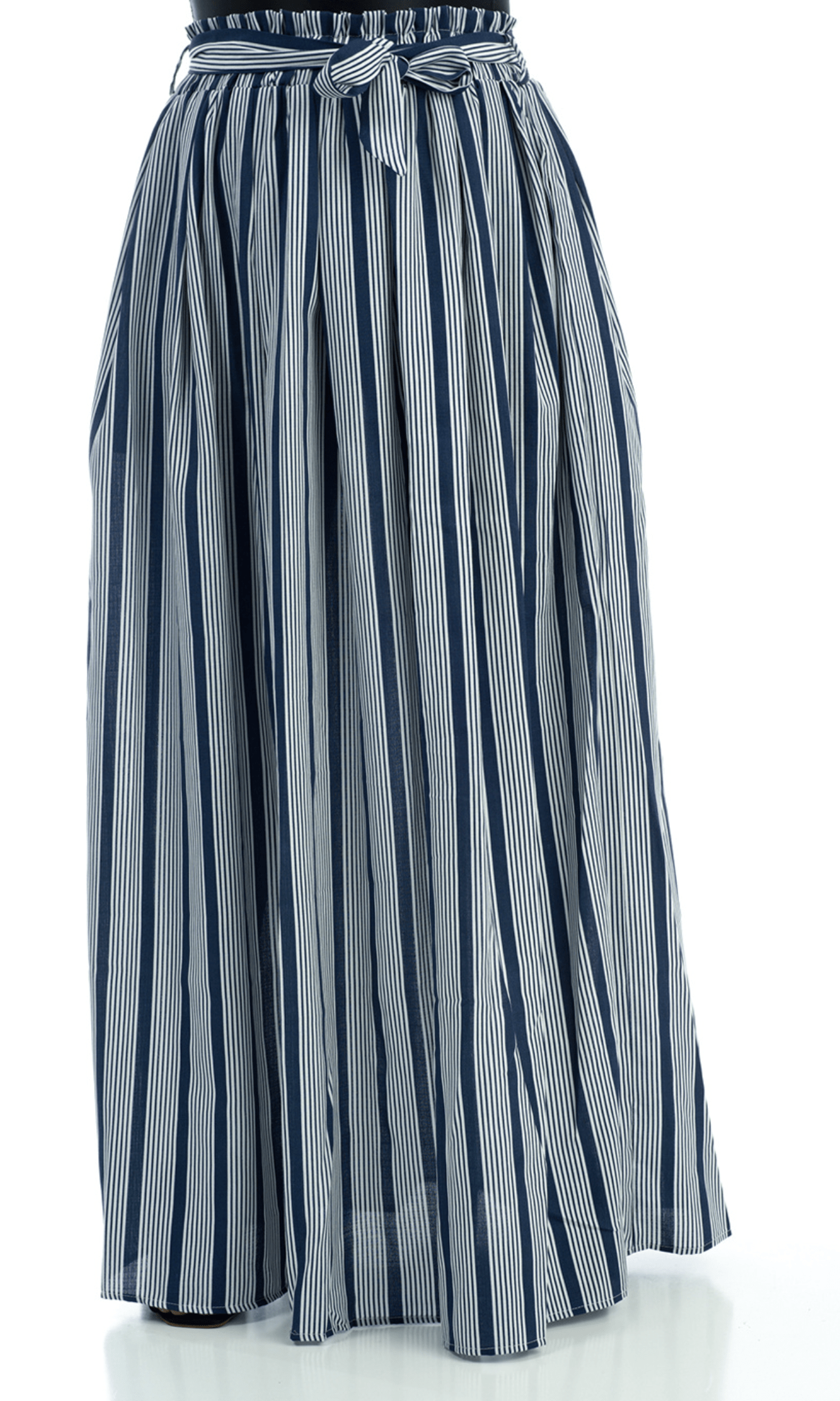 STRIPED cotton-linen Maxi Skirt Kabayare