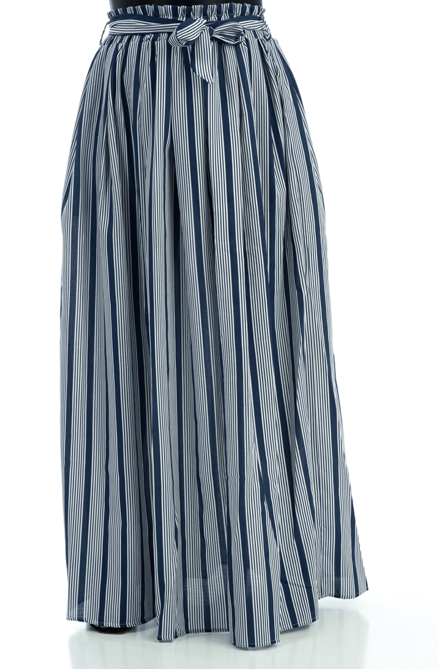STRIPED cotton-linen Maxi Skirt Kabayare