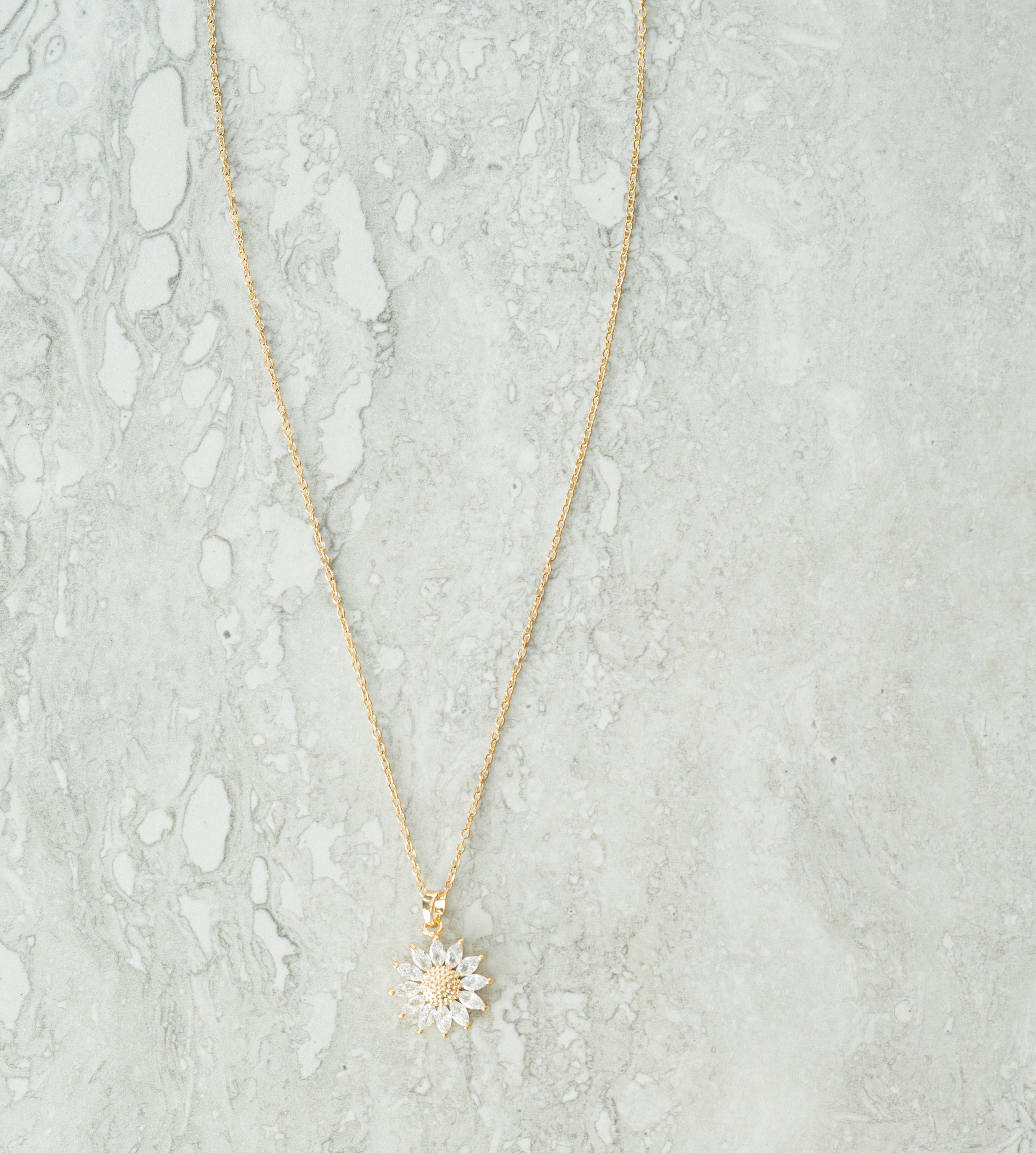 Sunflower gold necklace Kabayare