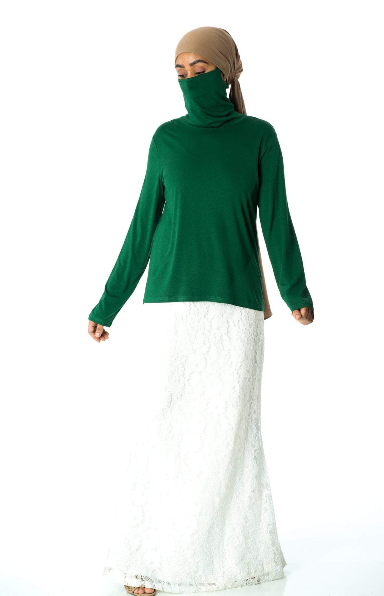 T-shirt with a built-in face mask - Kabayare Fashion (5961595191445)