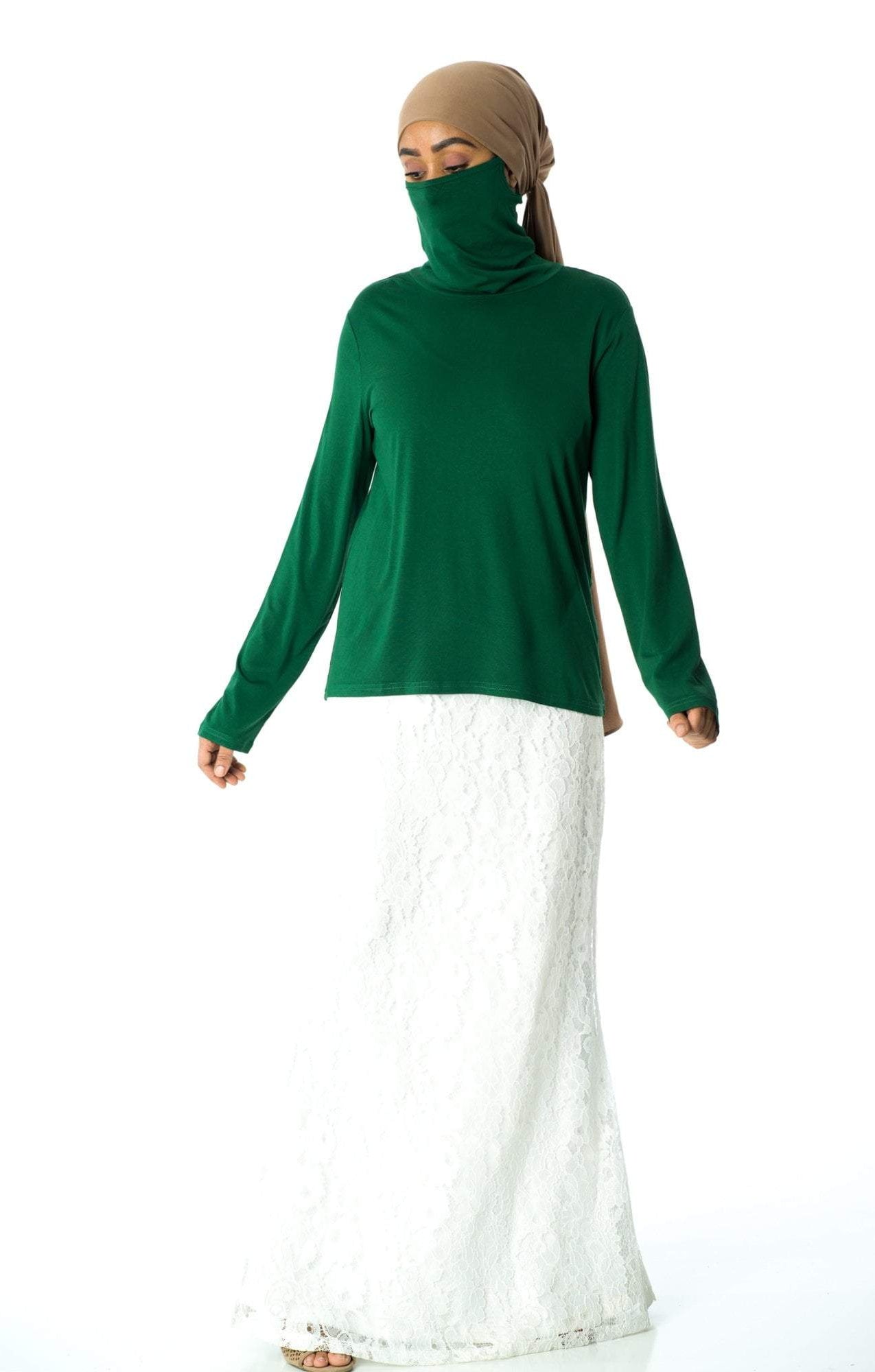 T-shirt with a built-in face mask - Kabayare Fashion (5961595191445)