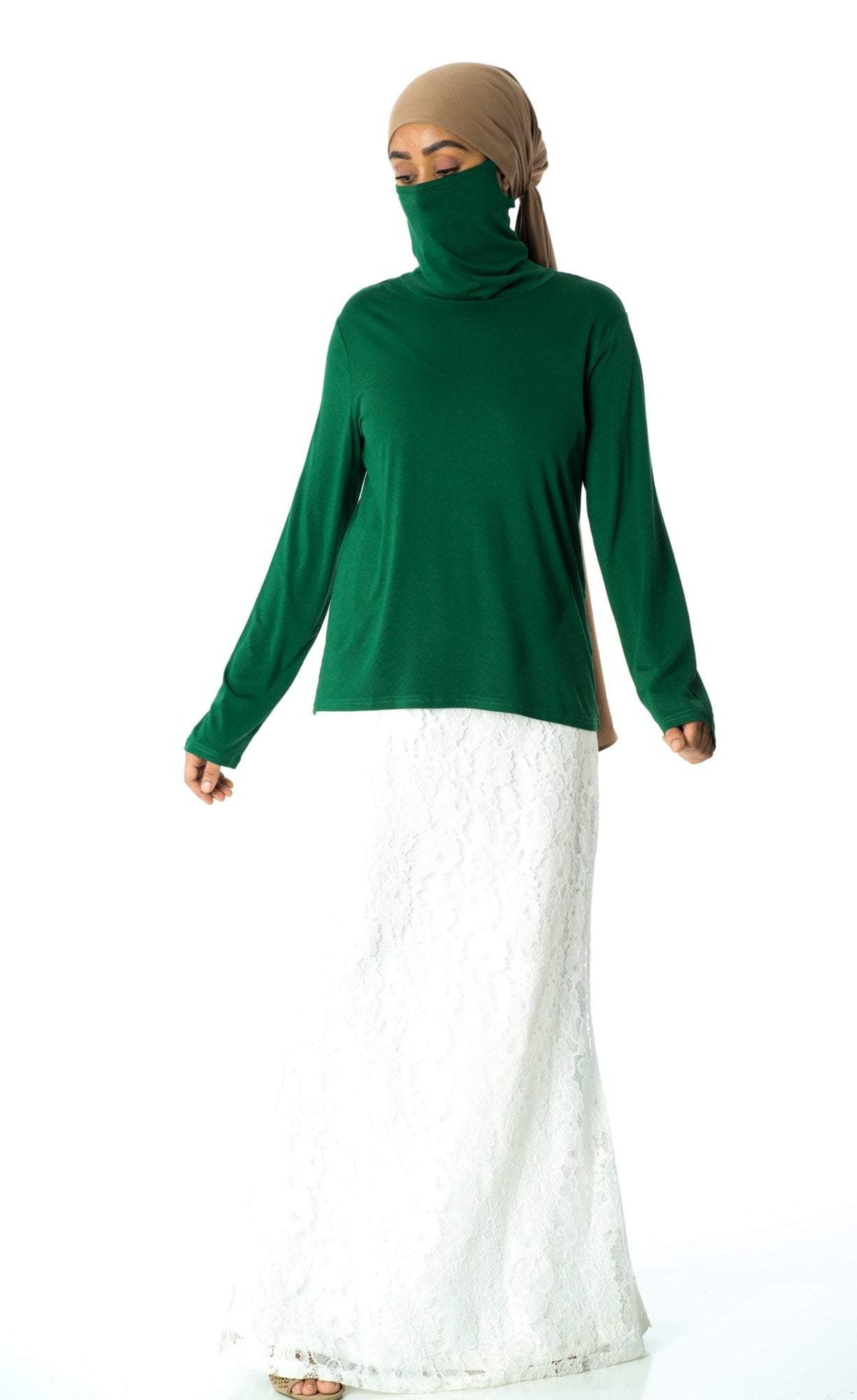 T-shirt with a built-in face mask - Kabayare Fashion (5961595191445)