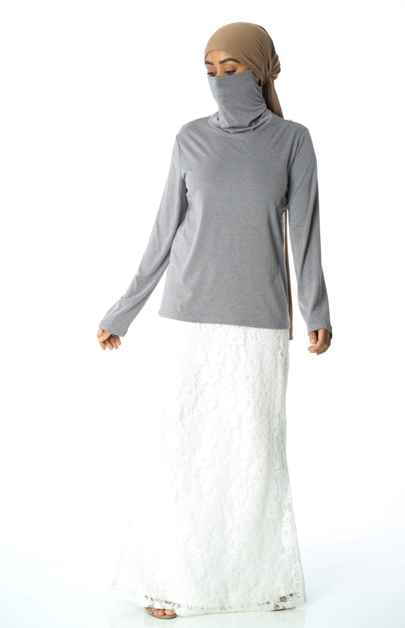 T-shirt with a built-in face mask - Kabayare Fashion (5961595191445)