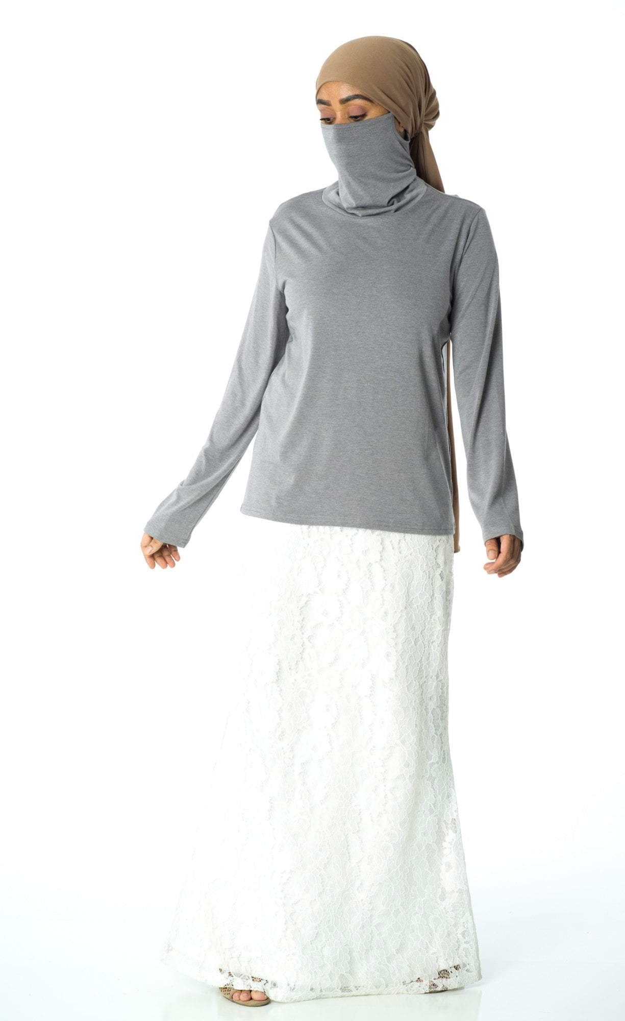 T-shirt with a built-in face mask - Kabayare Fashion (5961595191445)