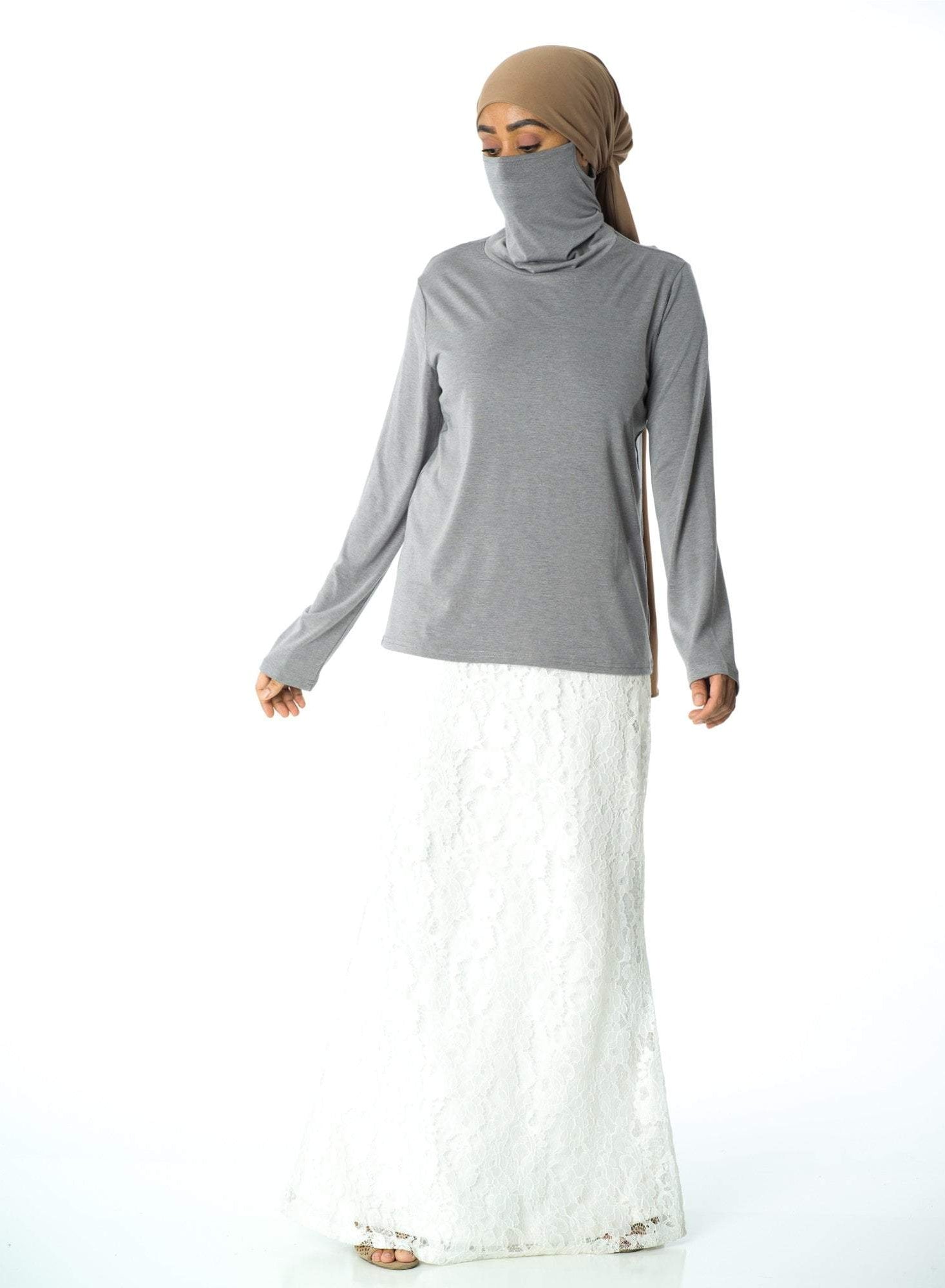 T-shirt with a built-in face mask - Kabayare Fashion (5961595191445)