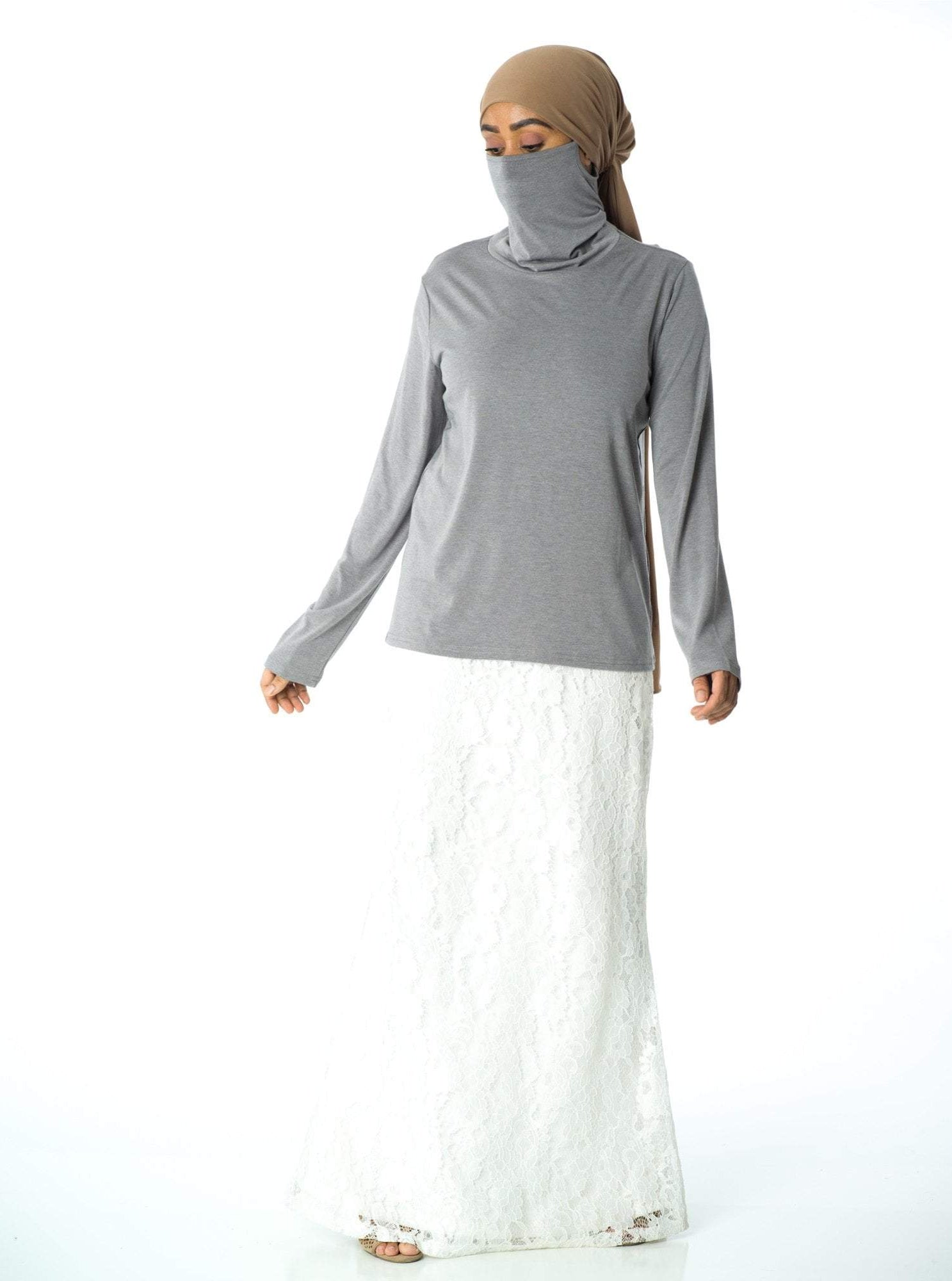 T-shirt with a built-in face mask - Kabayare Fashion (5961595191445)