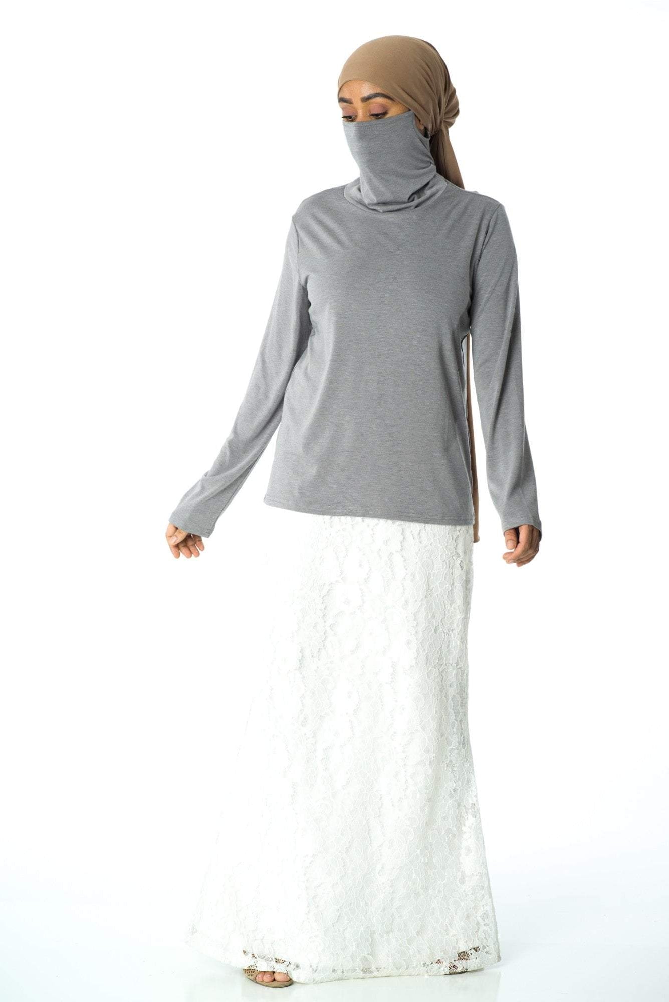 T-shirt with a built-in face mask - Kabayare Fashion (5961595191445)