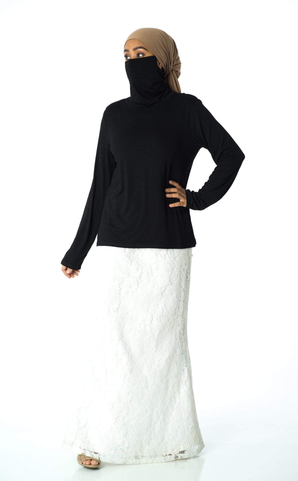 T-shirt with a built-in face mask - Kabayare Fashion (5961595191445)