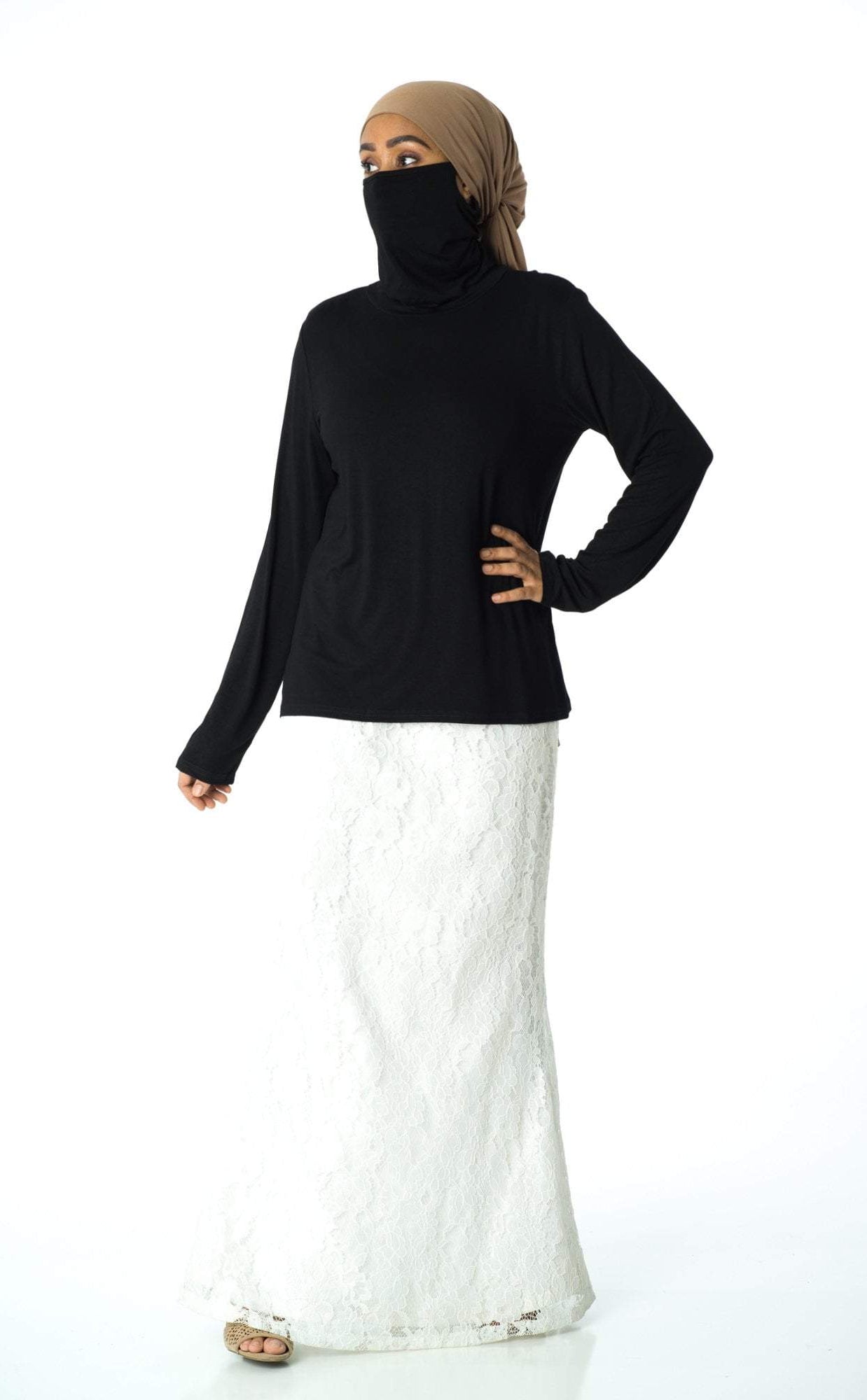 T-shirt with a built-in face mask - Kabayare Fashion (5961595191445)