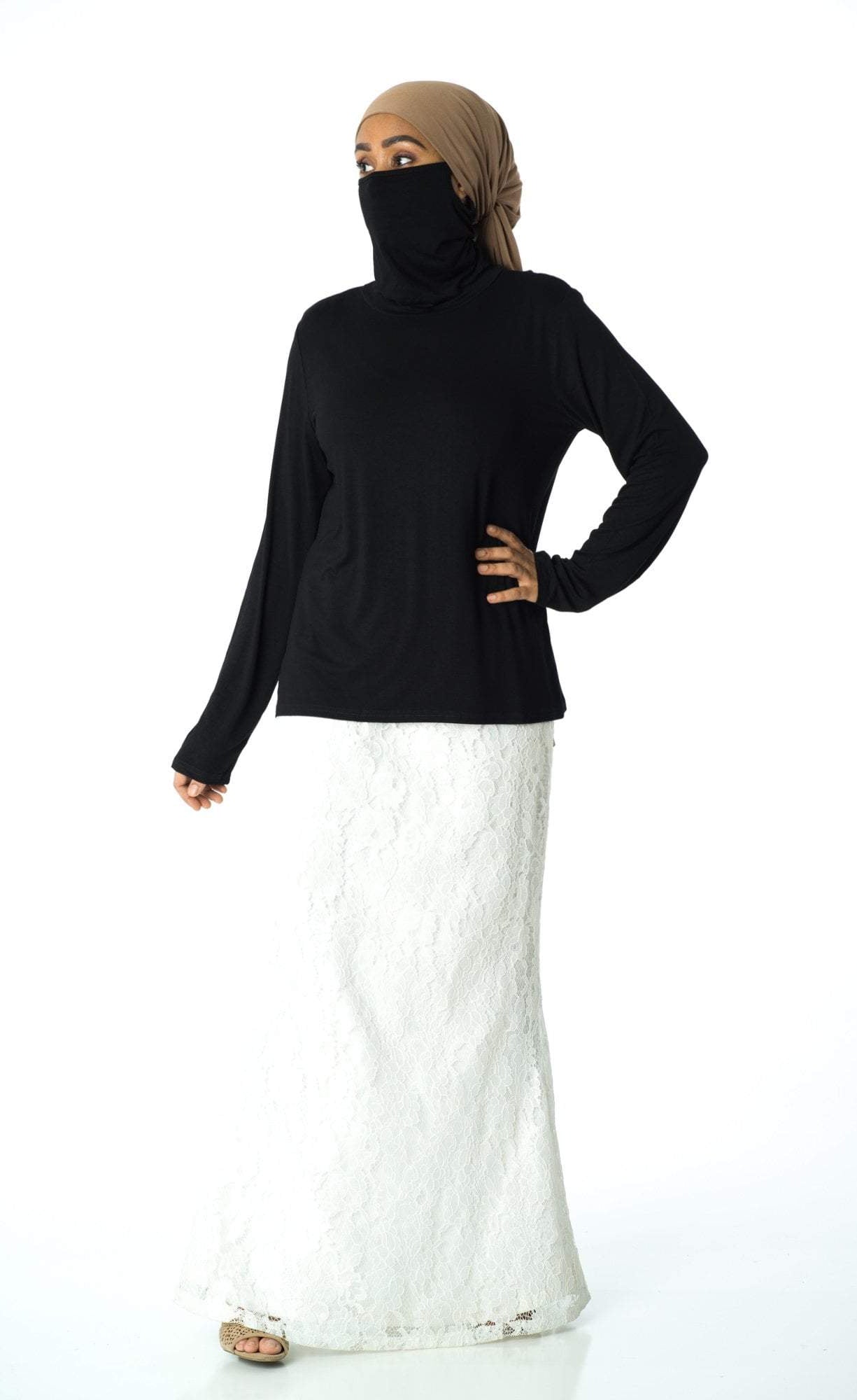 T-shirt with a built-in face mask - Kabayare Fashion (5961595191445)