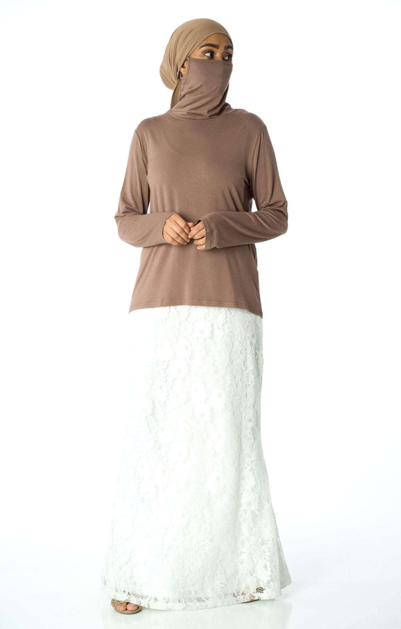 T-shirt with a built-in face mask - Kabayare Fashion (5961595191445)