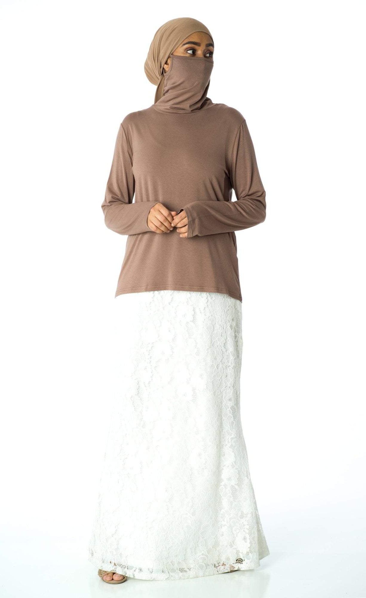 T-shirt with a built-in face mask - Kabayare Fashion (5961595191445)