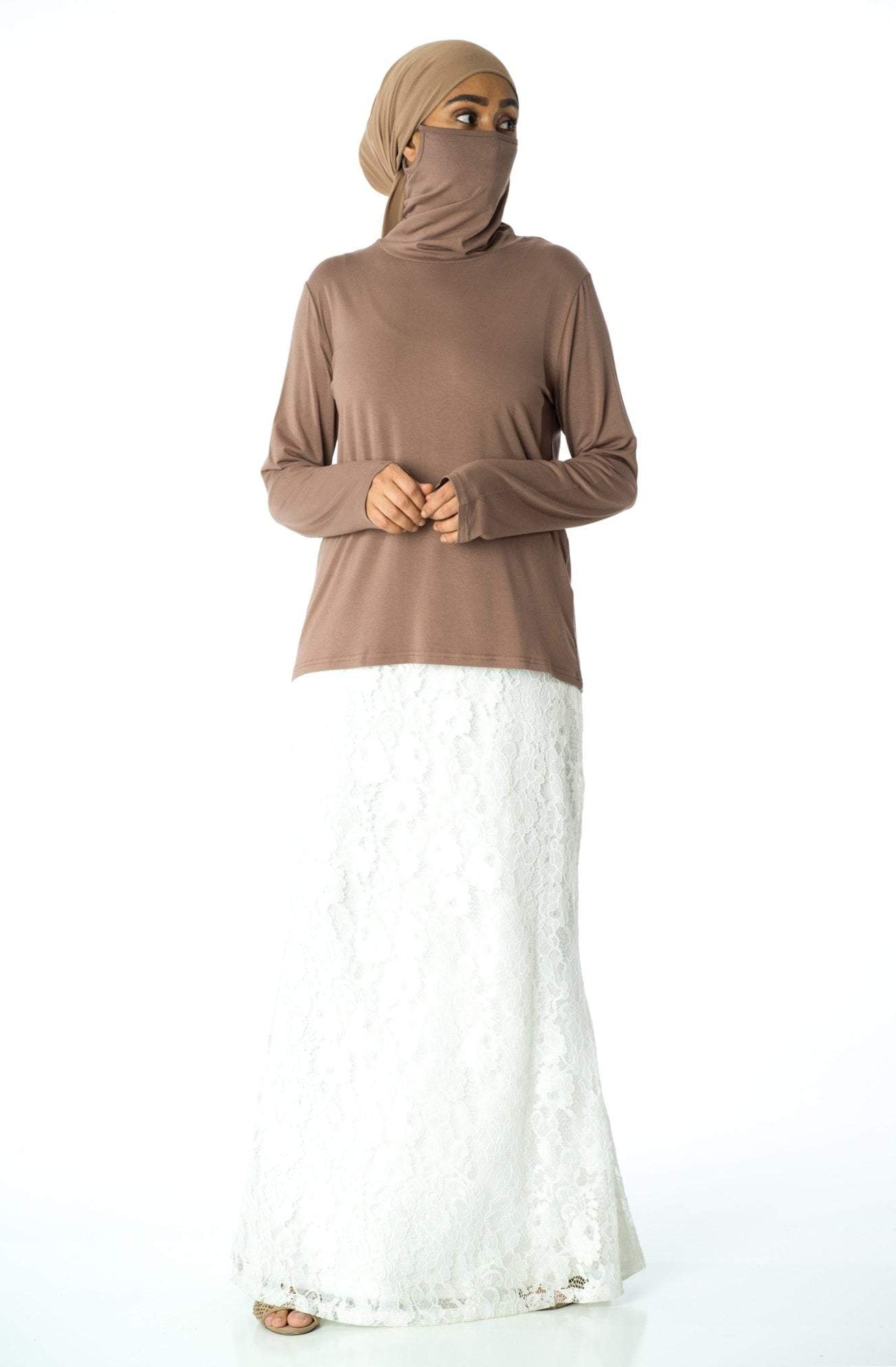 T-shirt with a built-in face mask - Kabayare Fashion (5961595191445)