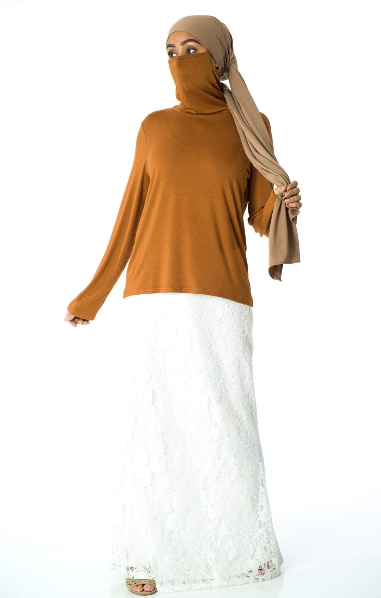 T-shirt with a built-in face mask - Kabayare Fashion (5961595191445)
