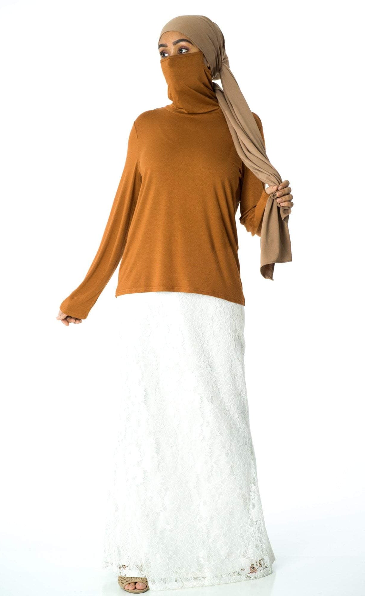 T-shirt with a built-in face mask - Kabayare Fashion (5961595191445)