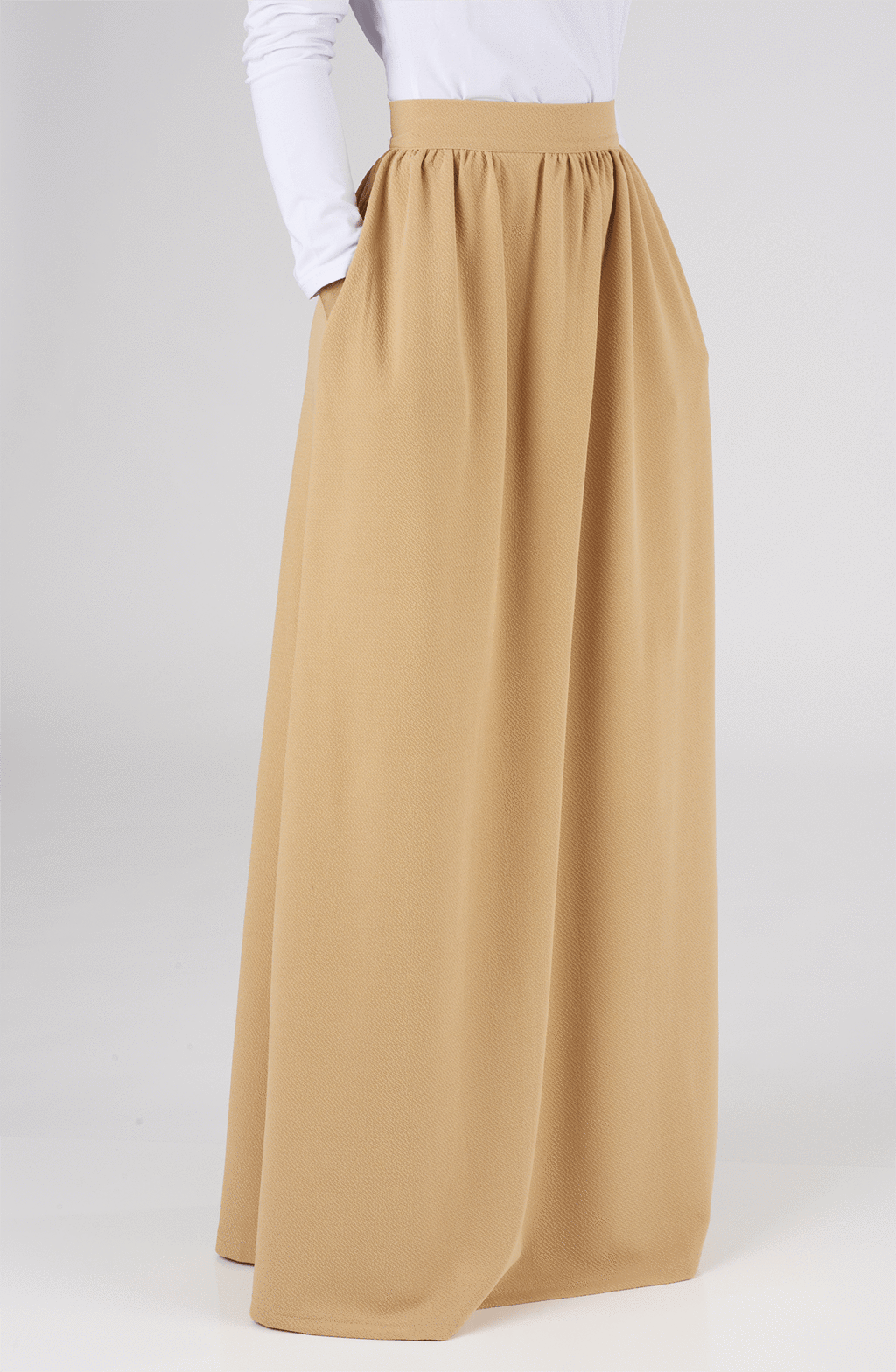 Tan Classic Maxi Skirt Kabayare