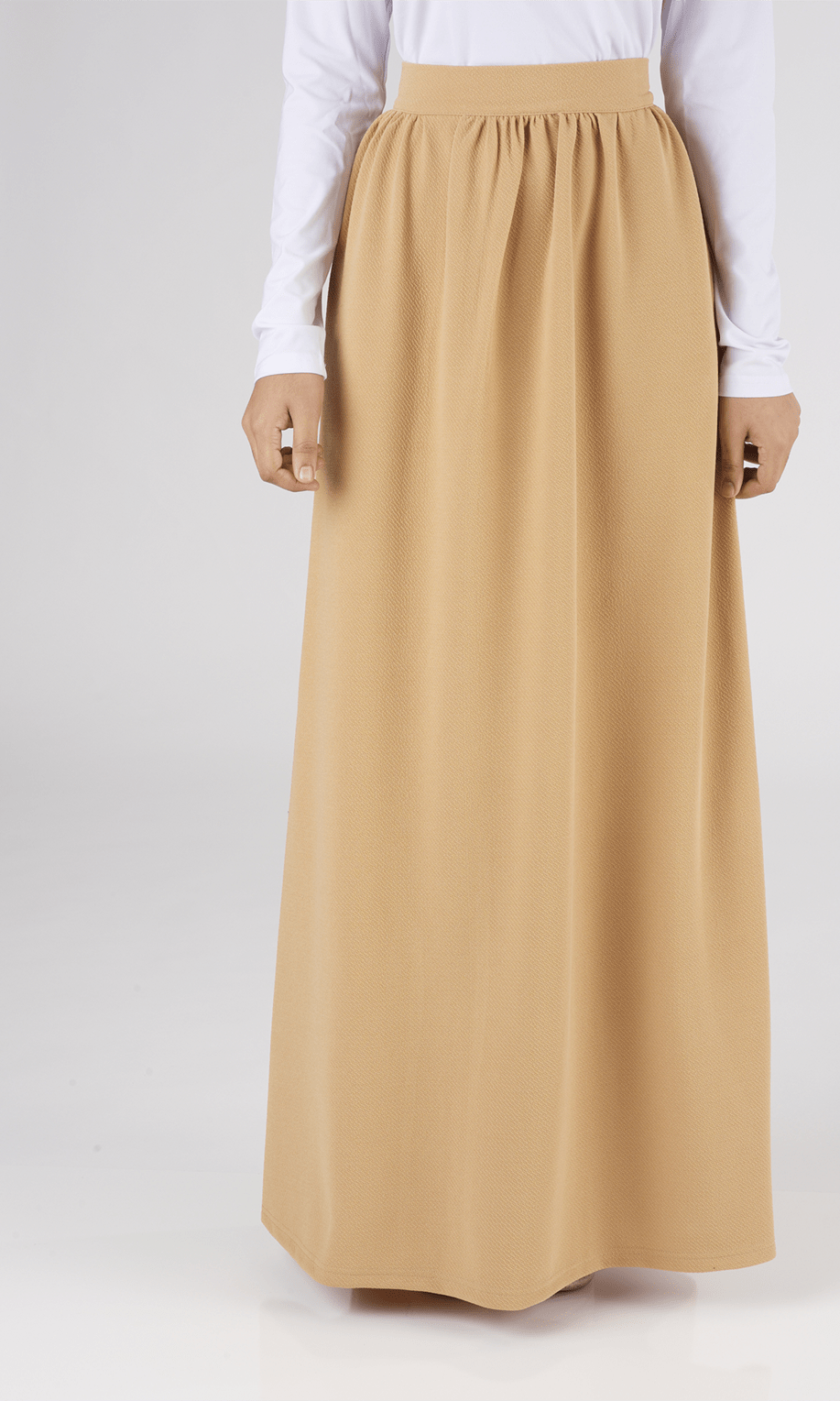 Tan Classic Maxi Skirt Kabayare