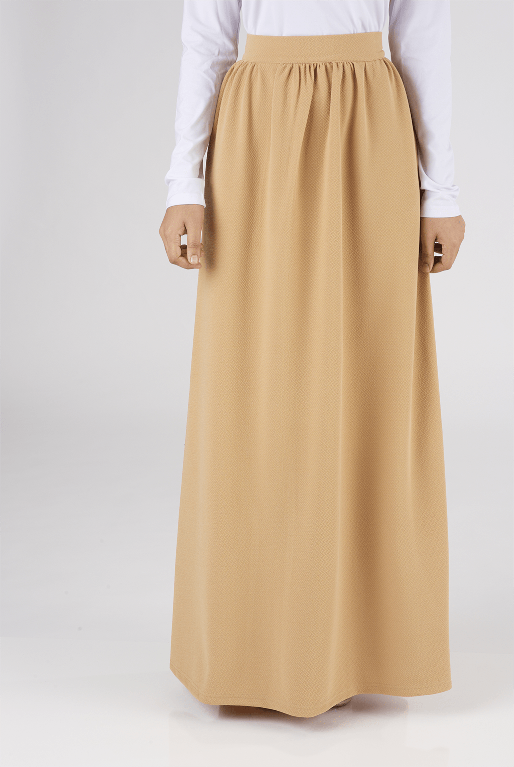 Tan Classic Maxi Skirt Kabayare