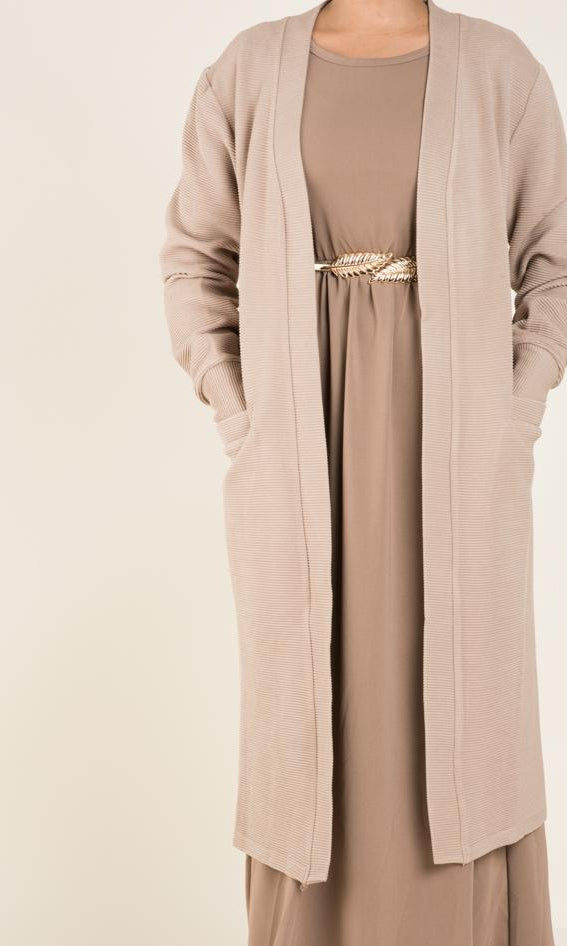 Tan cozy signature sweater Kabayare