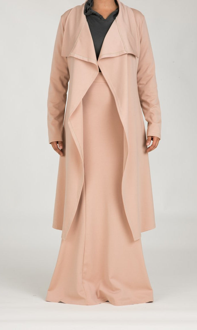 Tan Draped Drop Shoulder Jacket Kabayare