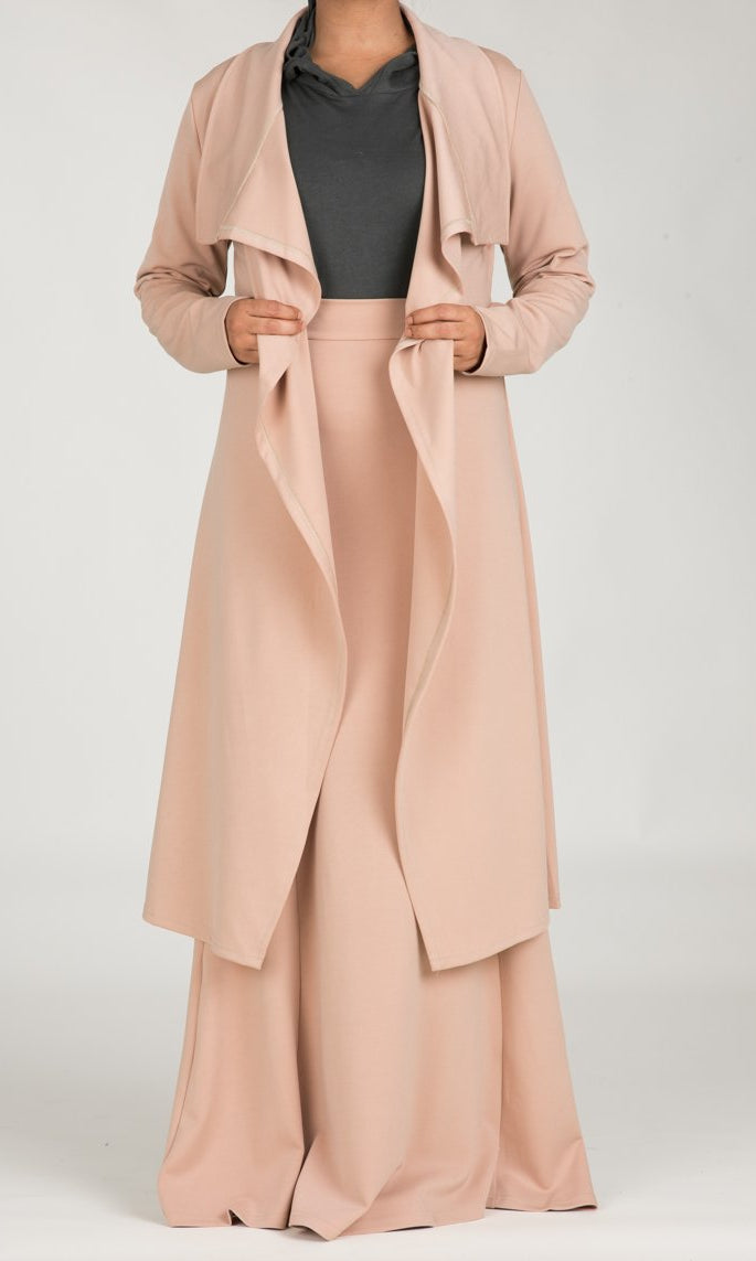 Tan Draped Drop Shoulder Jacket Kabayare