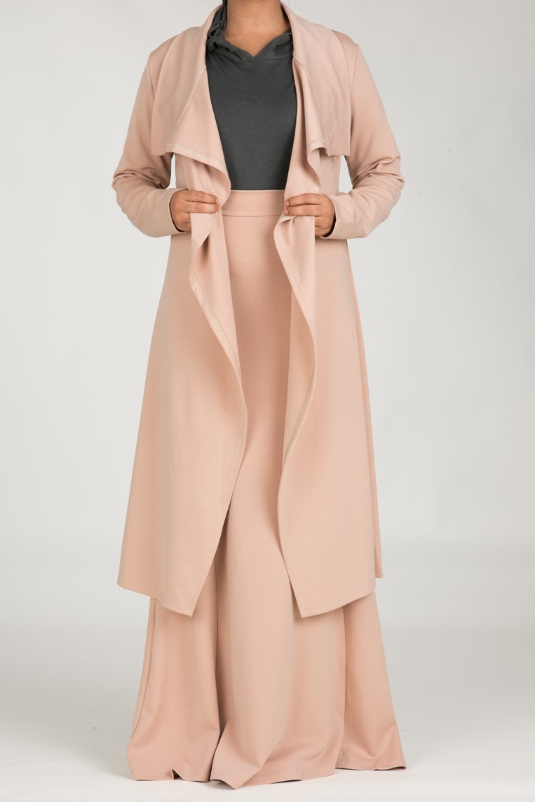 Tan Draped Drop Shoulder Jacket Kabayare