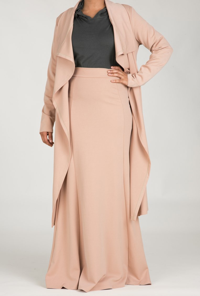 Tan Draped Drop Shoulder Jacket Kabayare