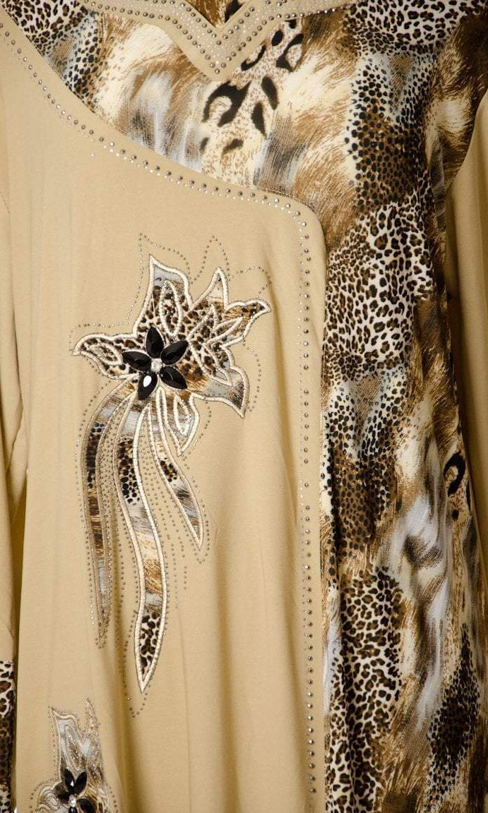 Tan Embroidery dress Kabayare