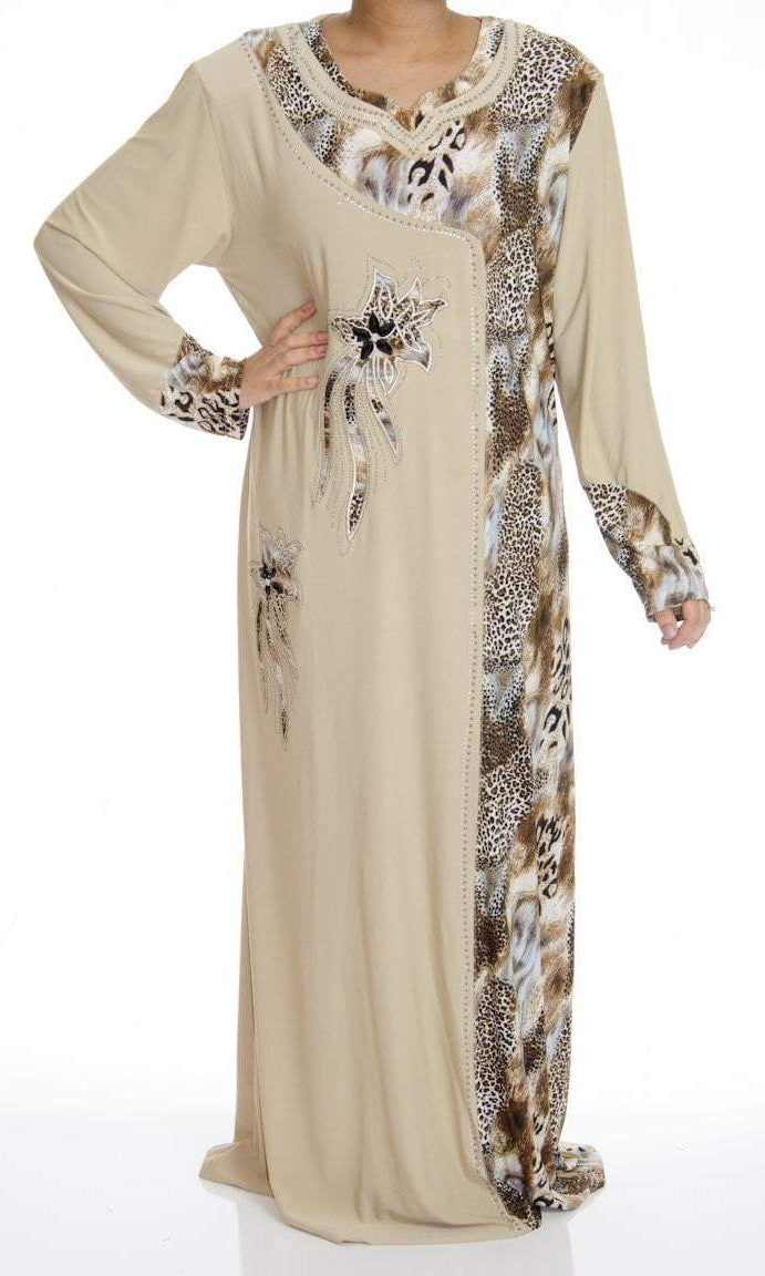 Tan Embroidery dress Kabayare