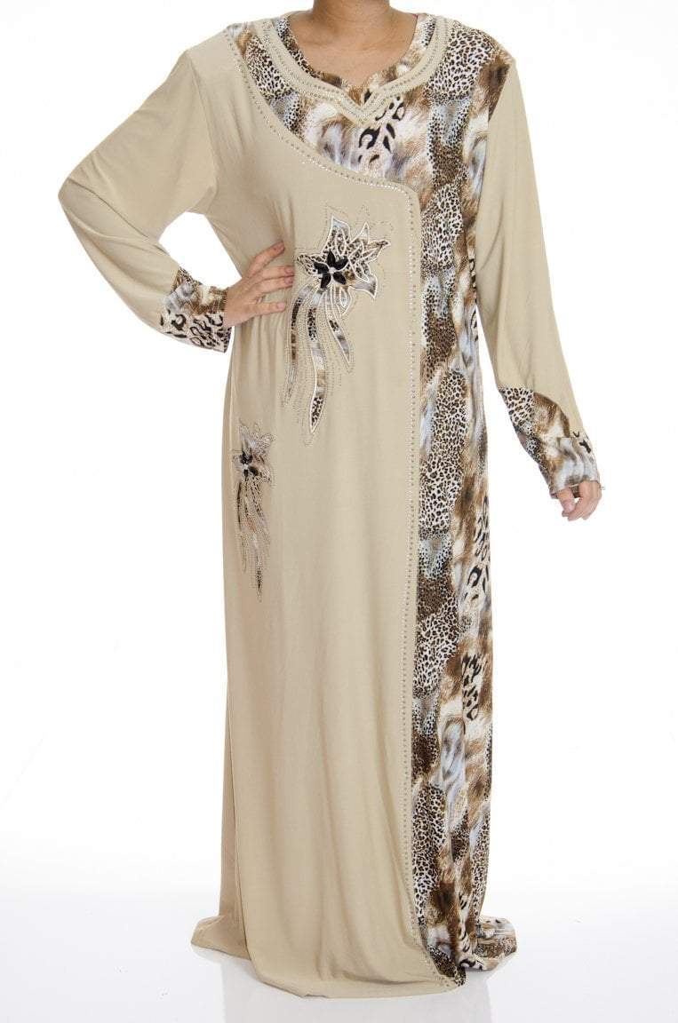 Tan Embroidery dress Kabayare