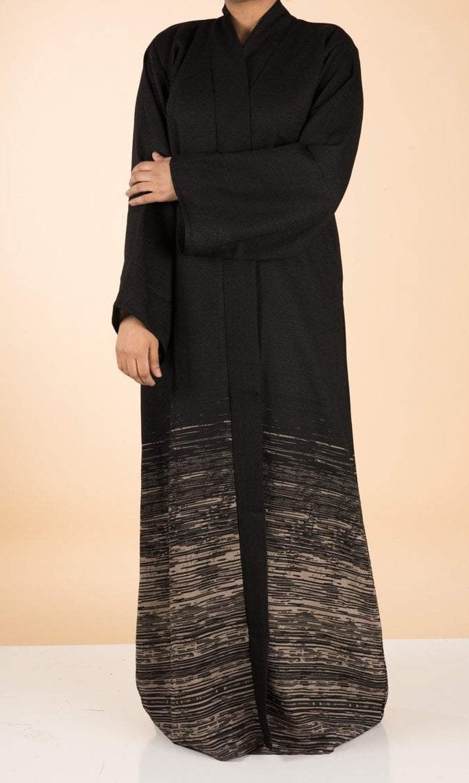 Tan Modern linen Kimono Abaya Kabayare
