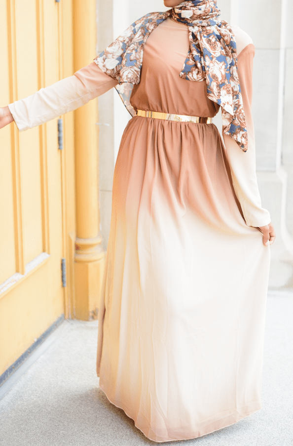 Tan Ombre maxi dress Kabayare